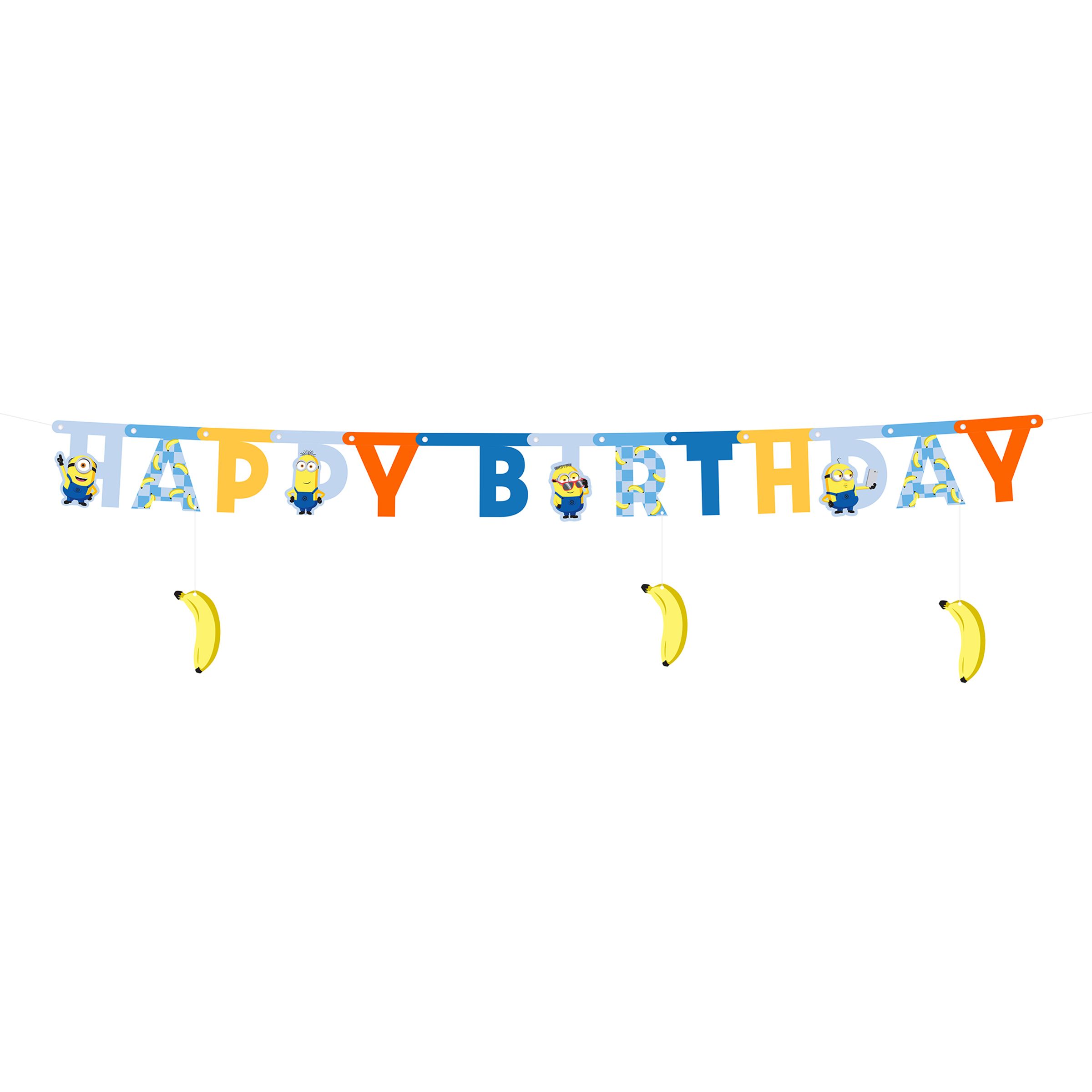 Bogstavsguirlande Happy Birthday Minions