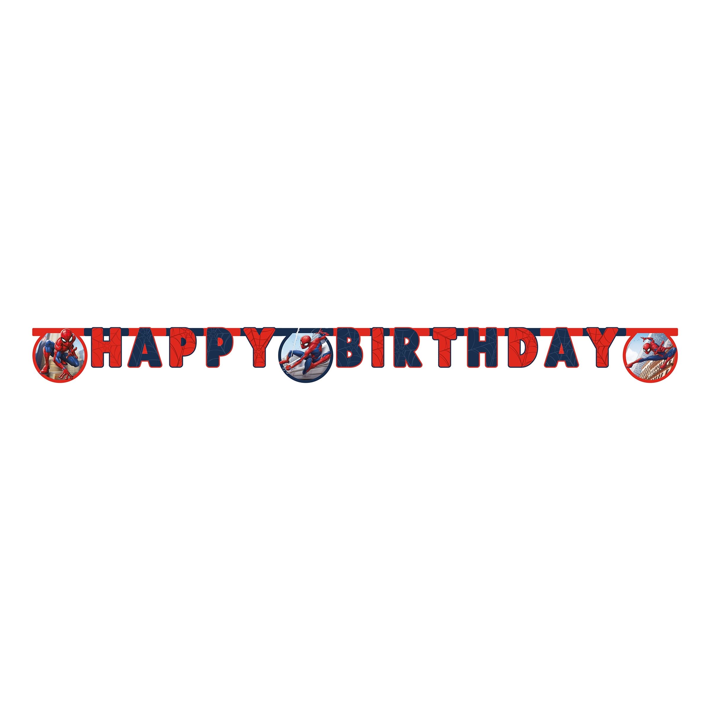 Bogstavguirlande Happy Birthday Spiderman redde dagen!