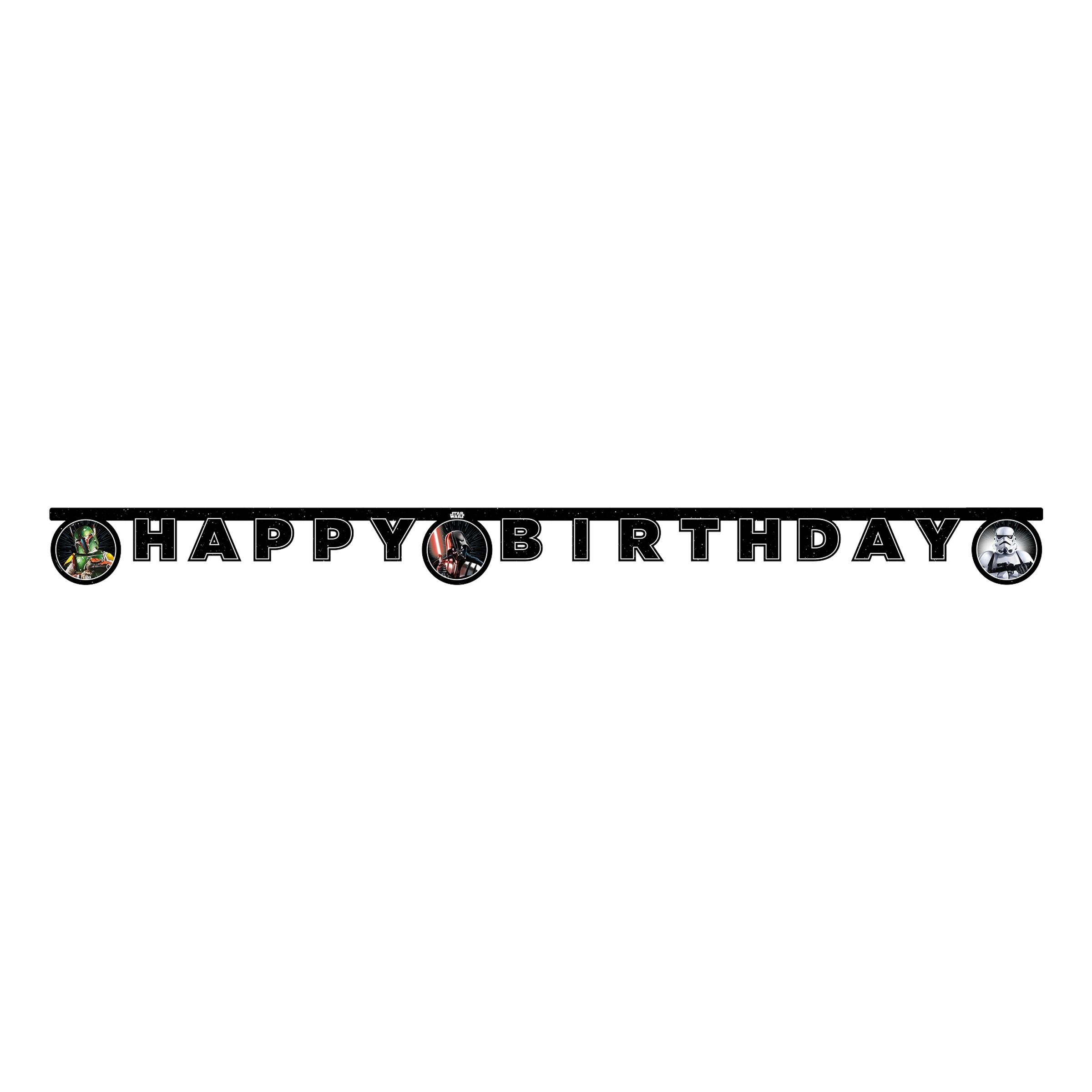 Decorata Party Happy Birthday Banner - Star Wars Galaxy