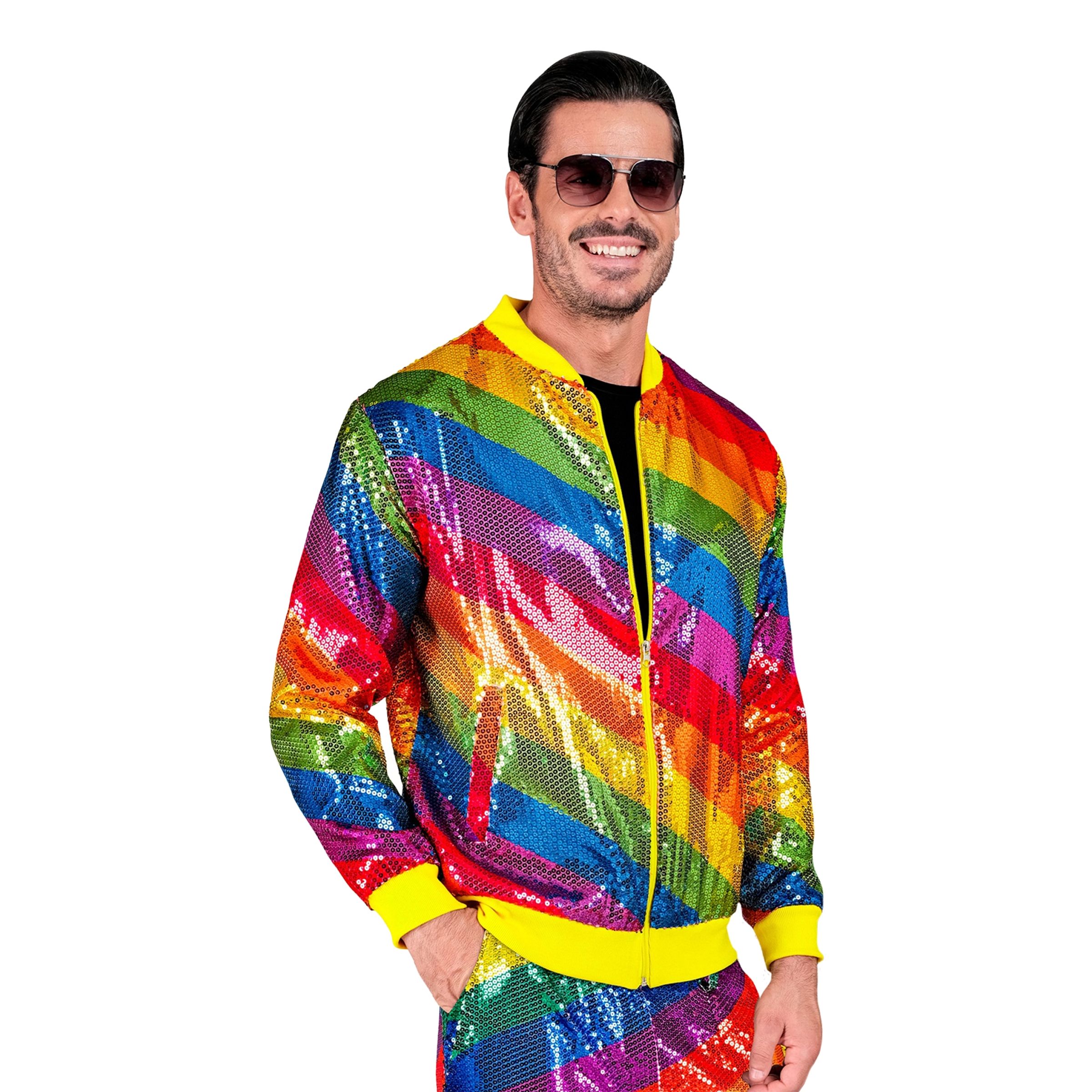 Palietjakke Rainbow med Pailletter - Small/Medium