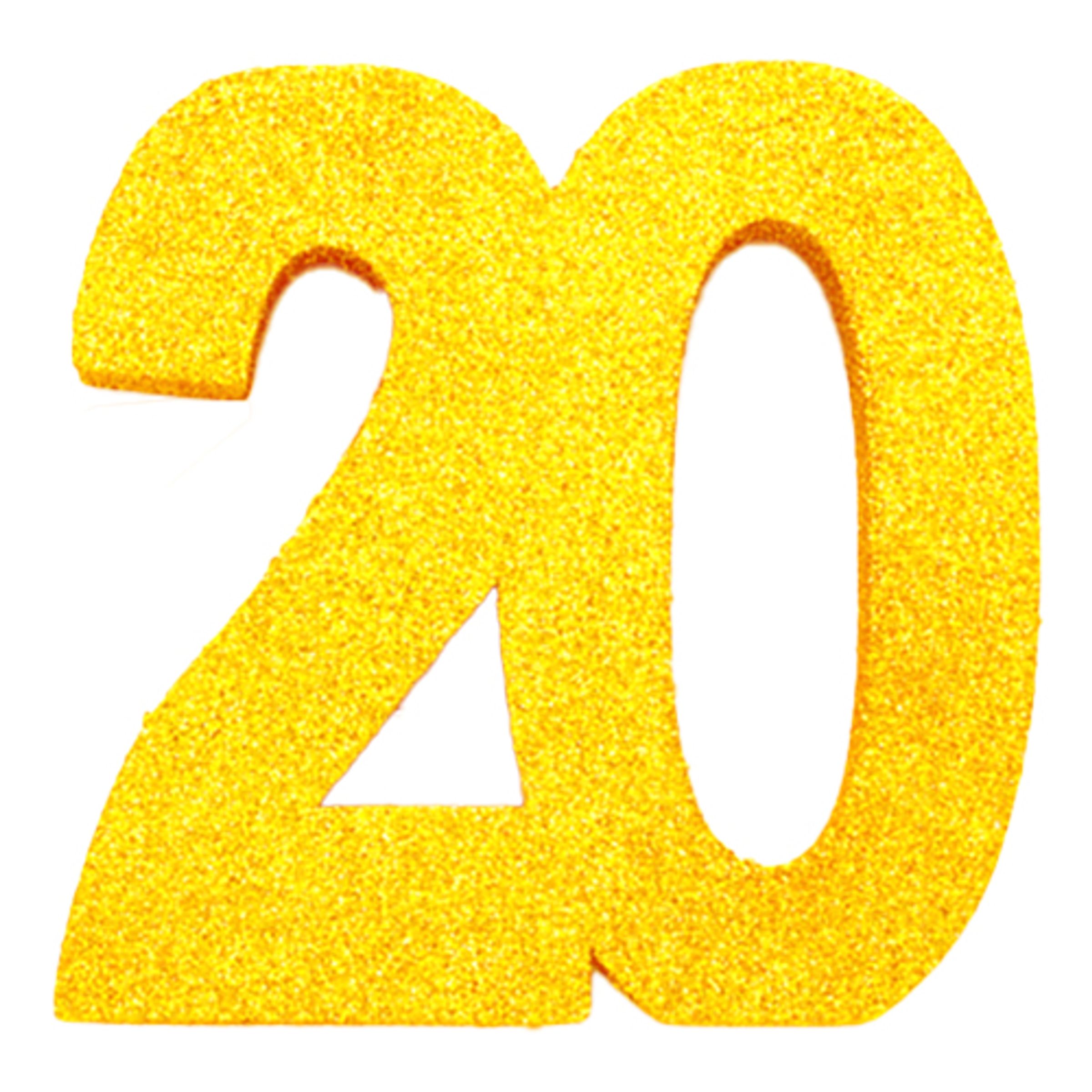 Borddekoration Tal Guld - Tal 20