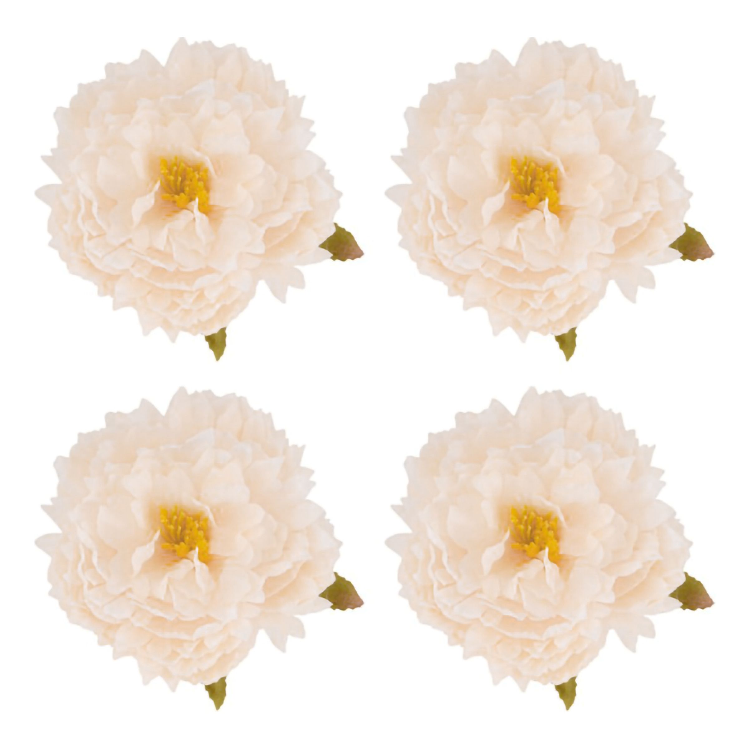 Bordsdekorationer Pioner Almond - 4-pack | Hem - Festartiklar - Festdekoration - Bordsdekorationer | Pryloteket