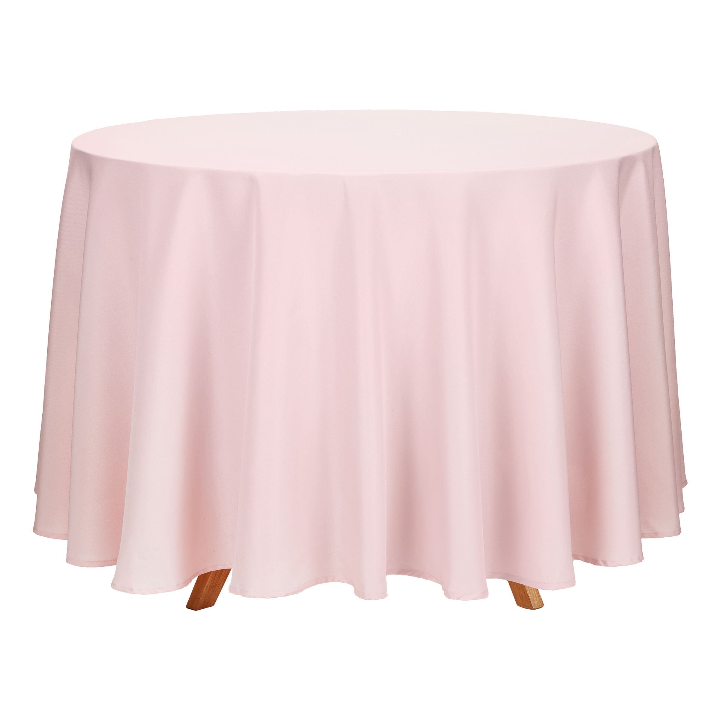 Bordsduk i Tyg Rund Dusty Pink | Hem - Festartiklar - Dukning - Bordsdukar | Pryloteket