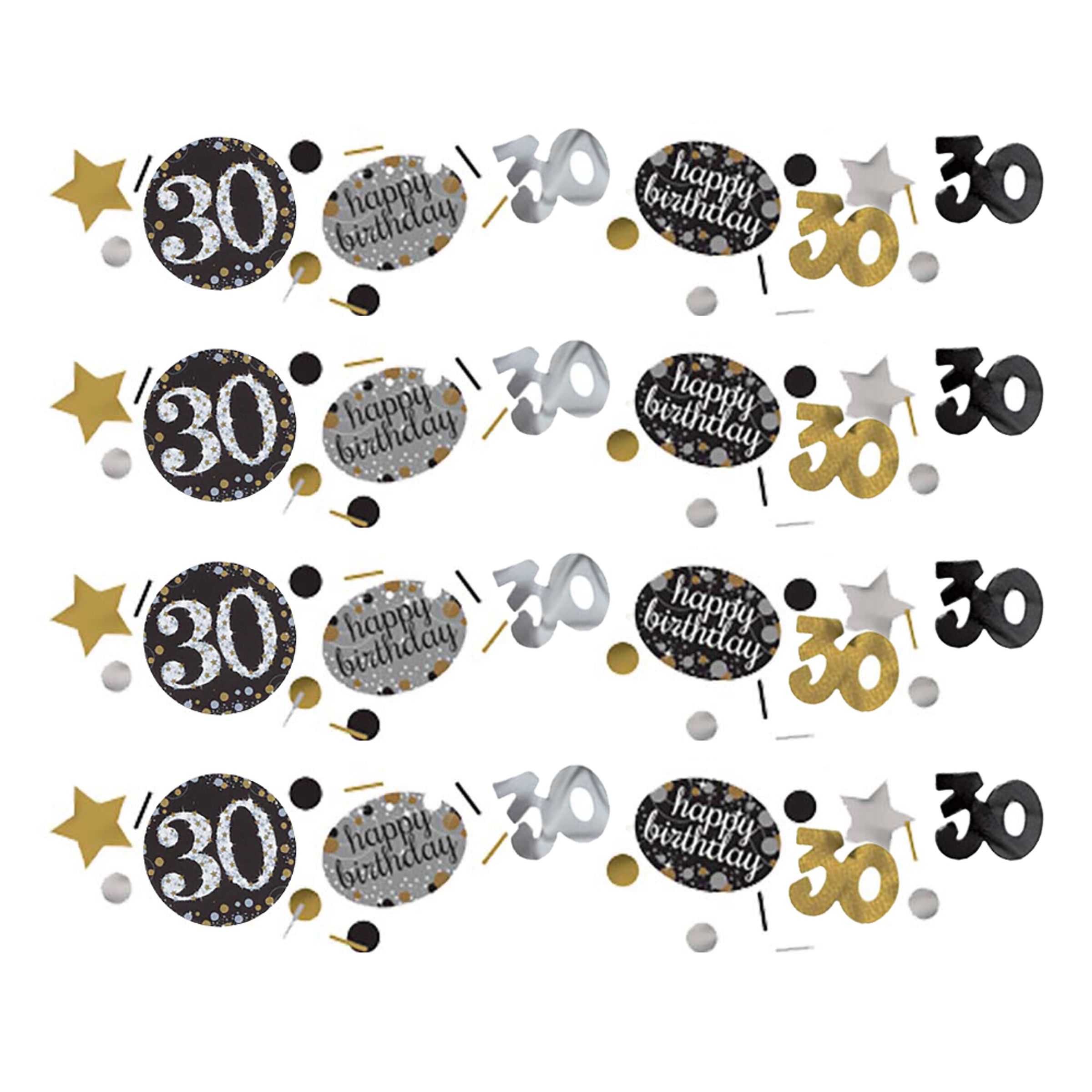 Bordkonfetti 30 Sølv/Guld Glitter - 34 gram