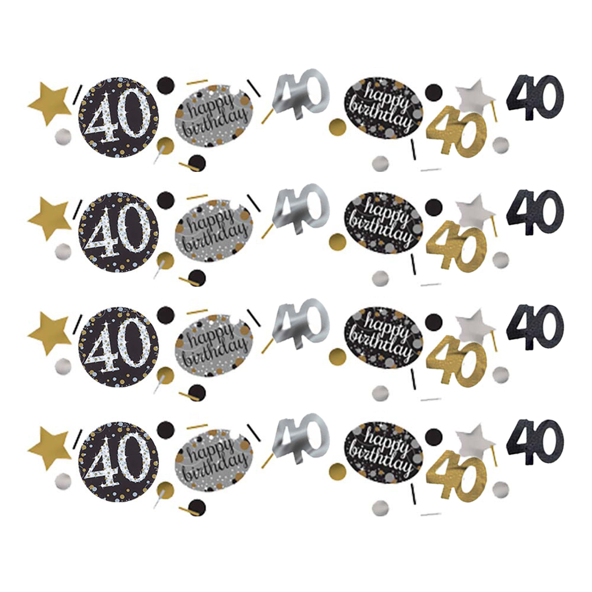 Bordkonfetti 40 Sølv/Guld Glitter - 34 gram