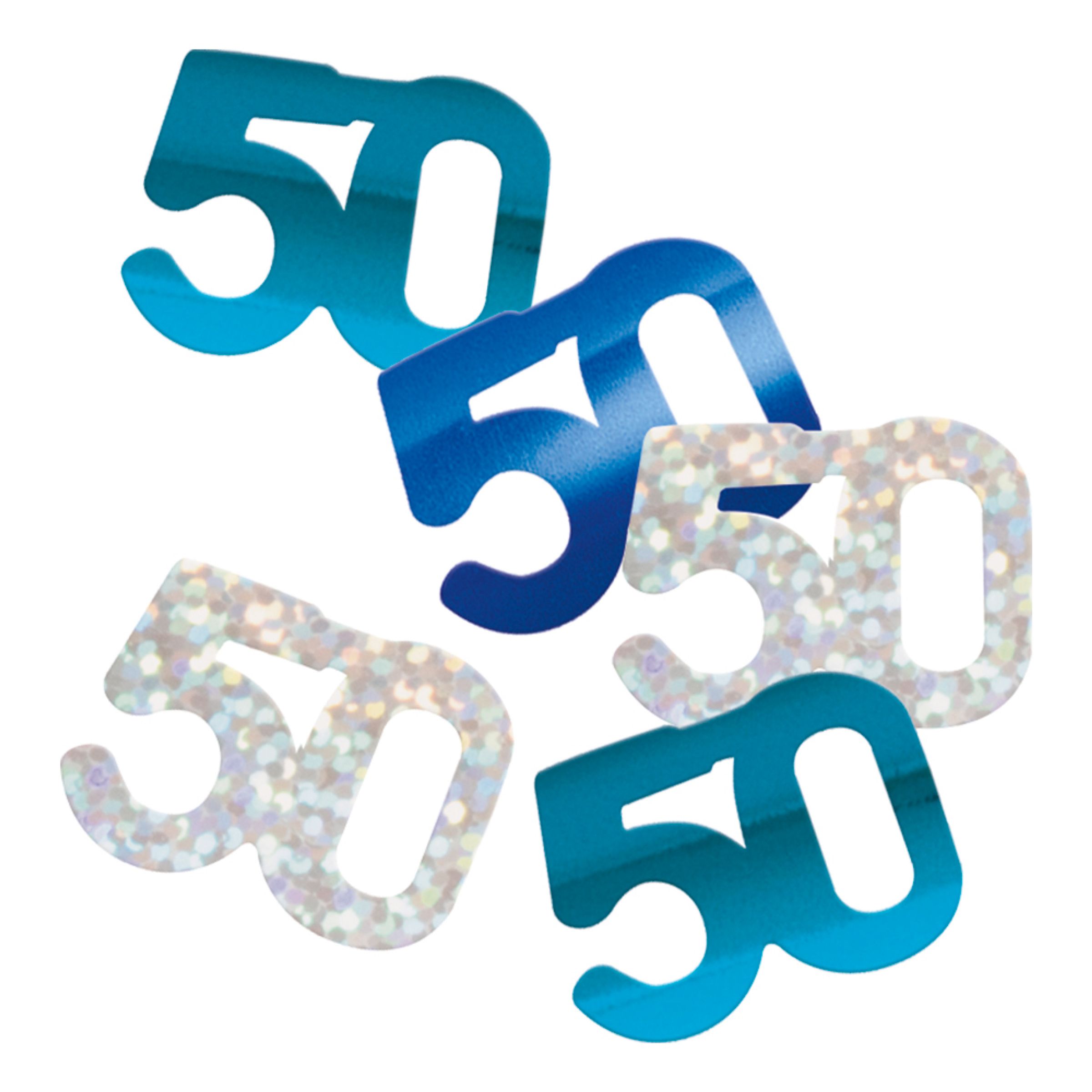 Bordkonfetti 50 Blå/Sølv - 14 gram