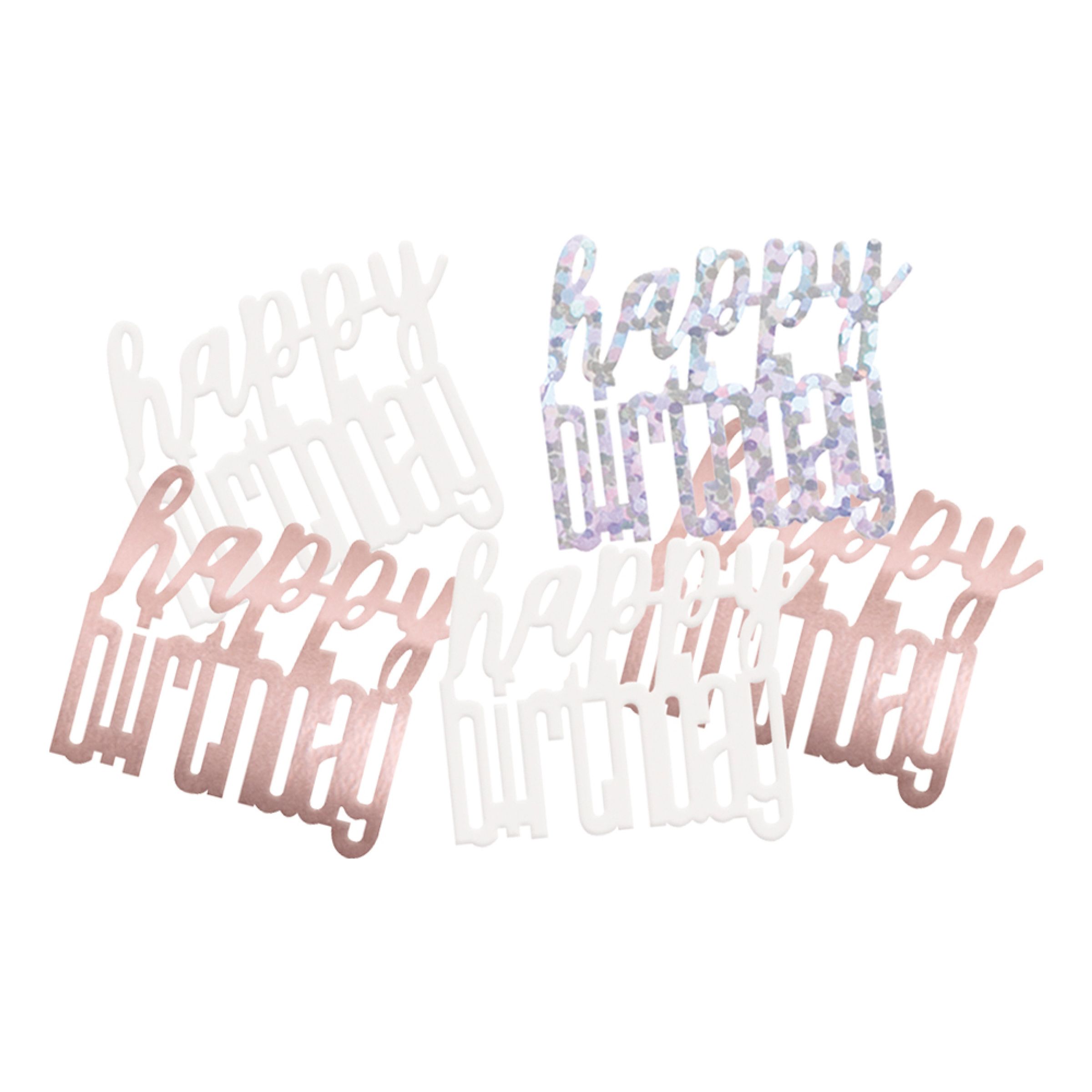 Bordkonfetti Happy Birthday Rosaguld - 14 gram