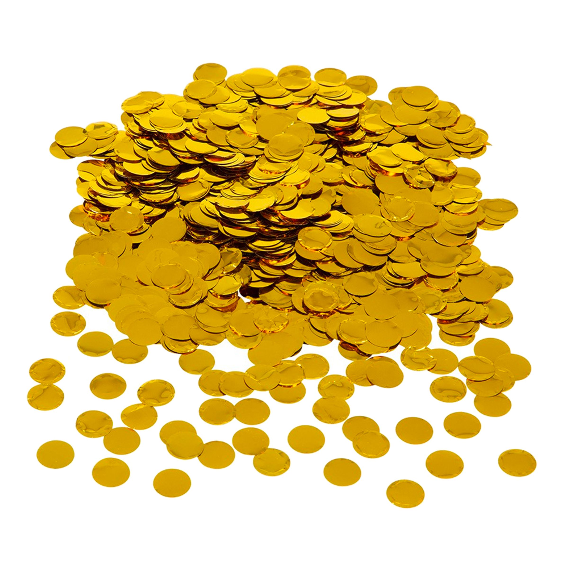 Bordskonfetti Rund Guld Metallic - 15 gram | Hem - Teman - Färger - Guld | Pryloteket