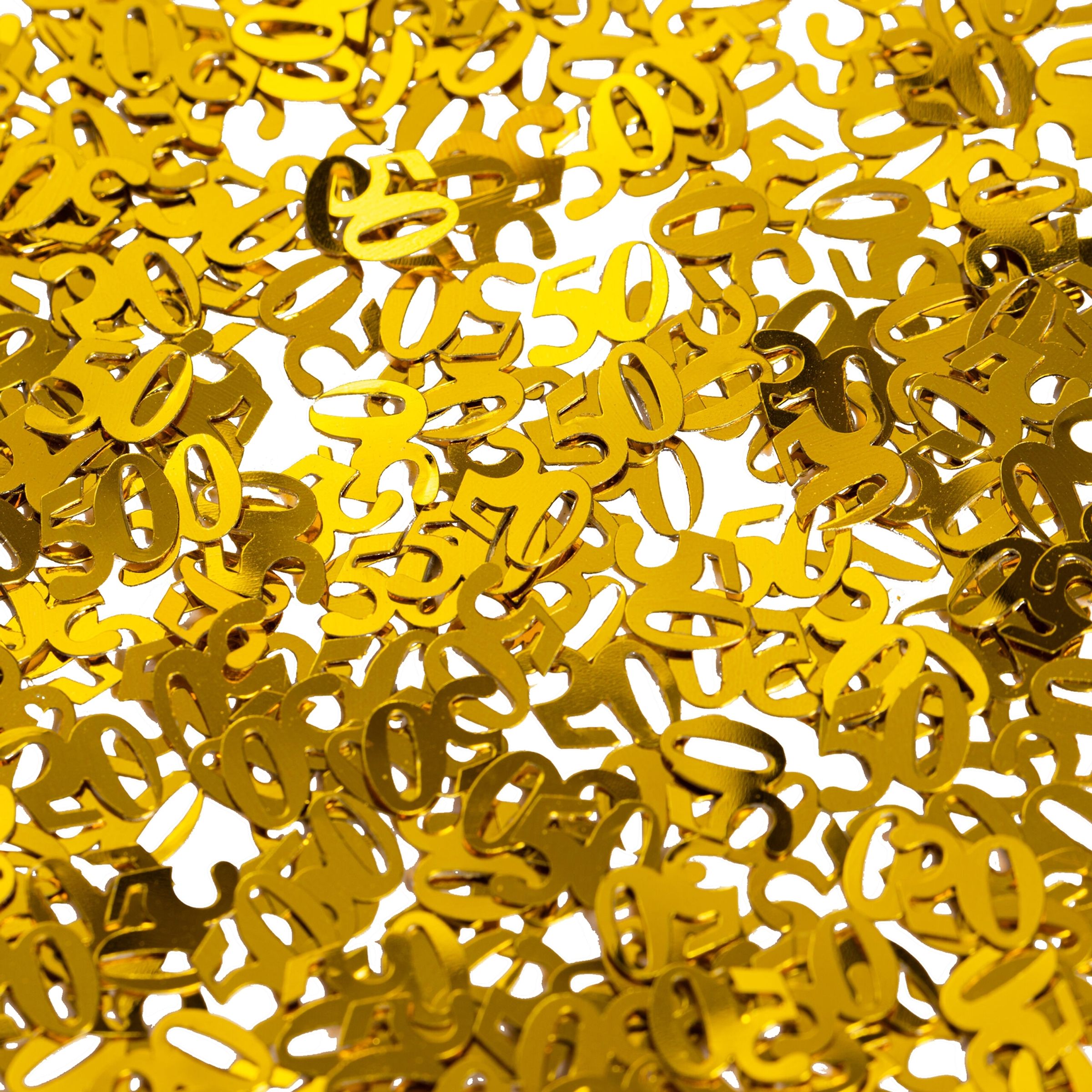 Bordkonfetti Tal 50 Guld Metallic