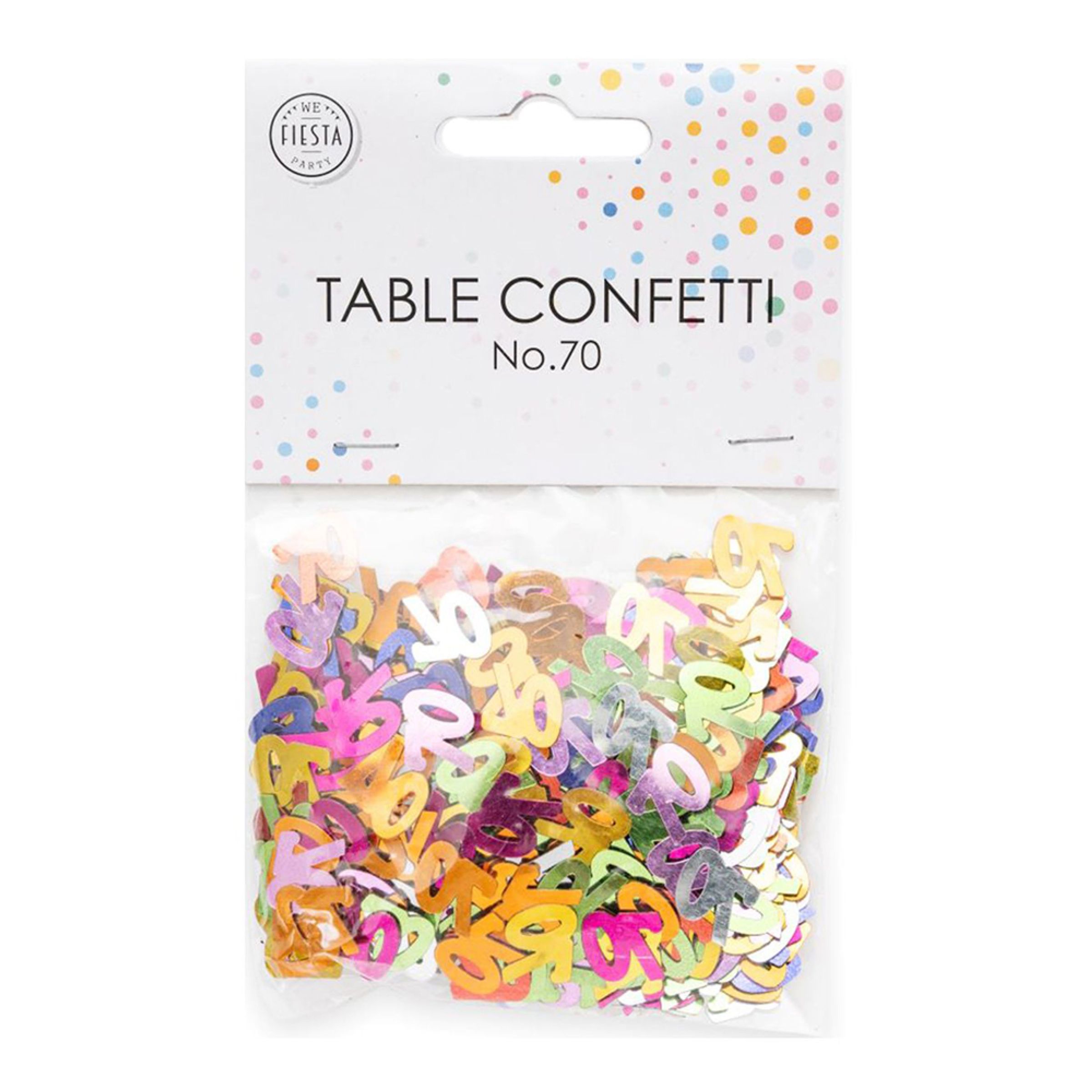 Bordkonfetti Tal Multifarvet Metallic - Tal 70
