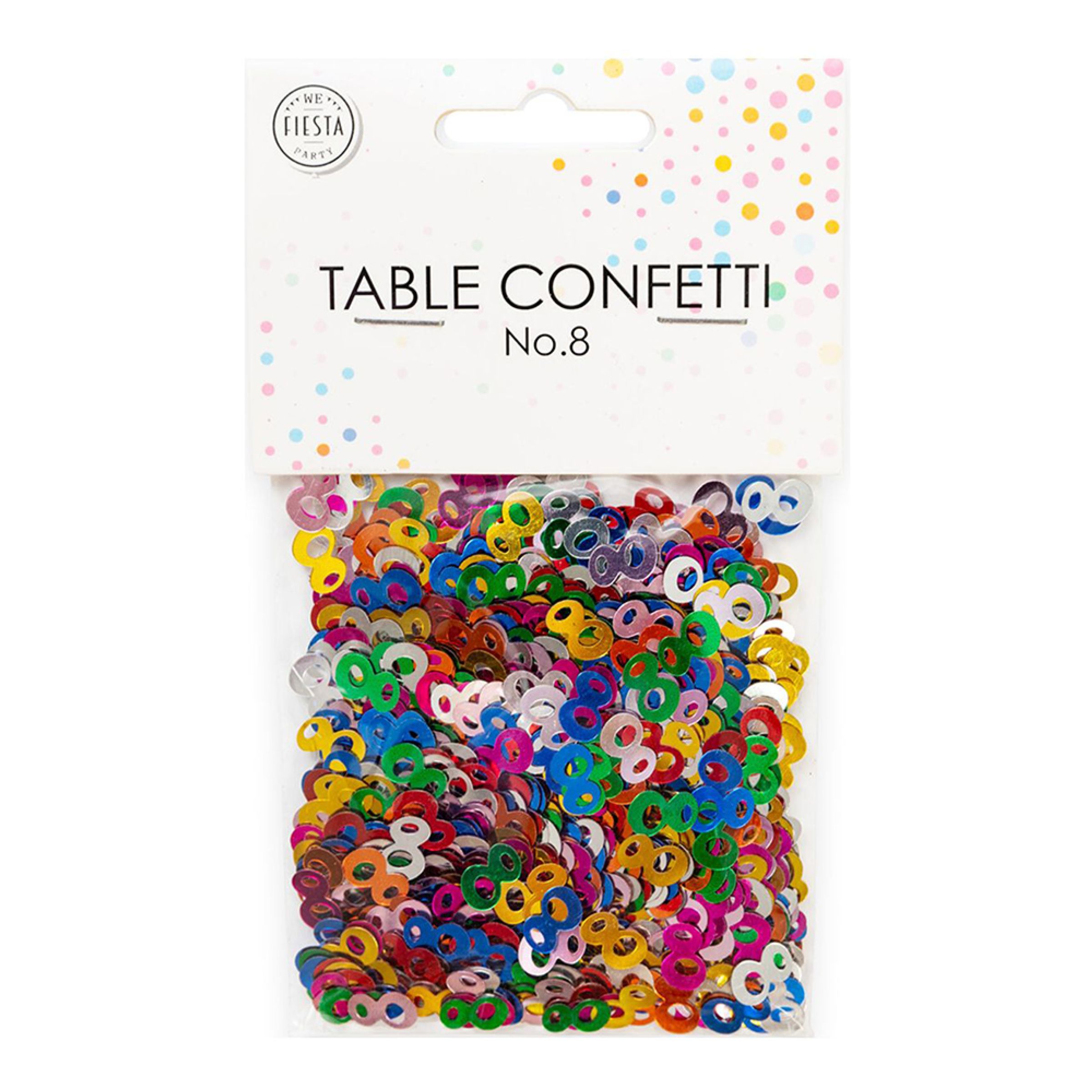 Bordkonfetti Tal Multifarvet Metallic - Tal 8