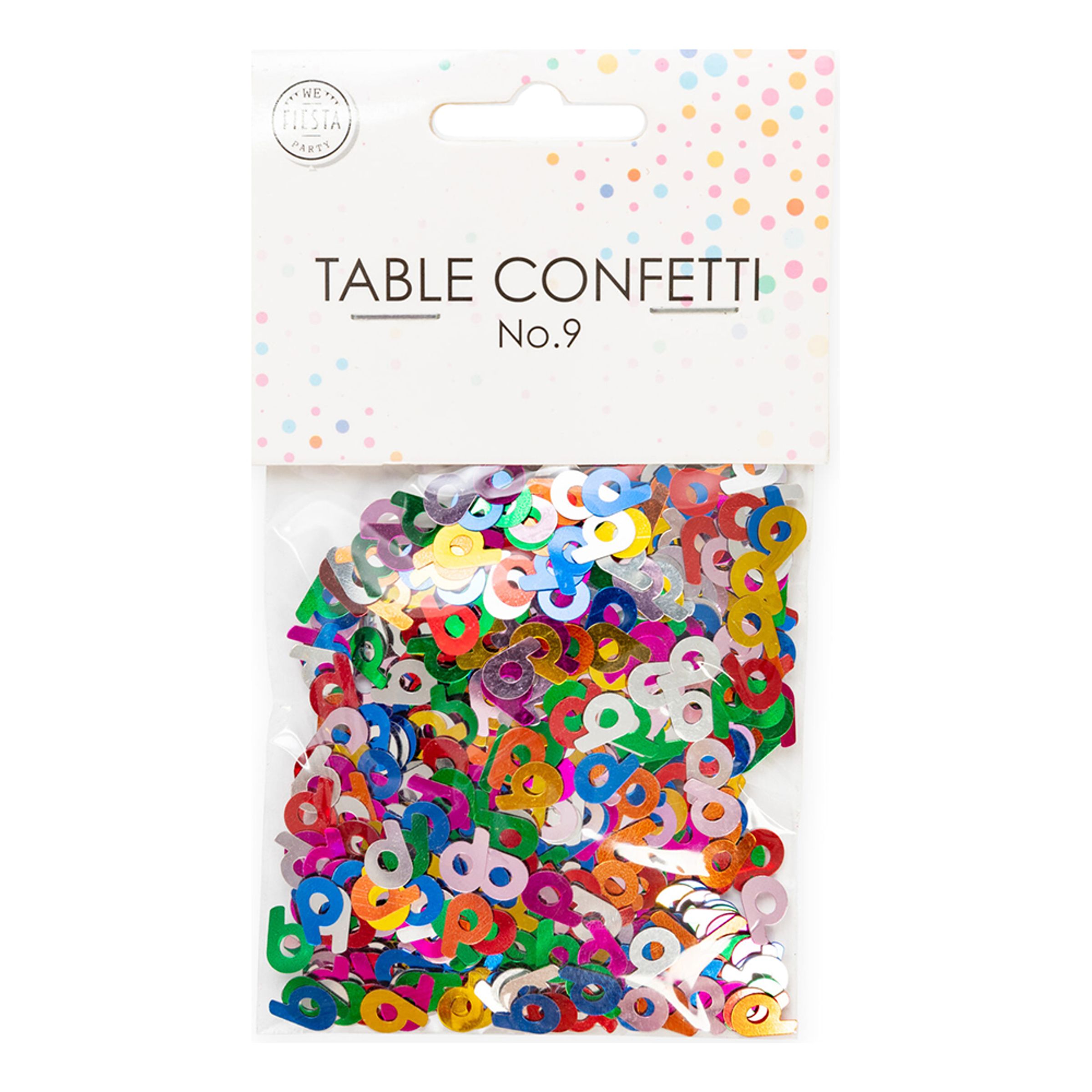 Bordkonfetti Tal Multifarvet Metallic - Tal 9 billede