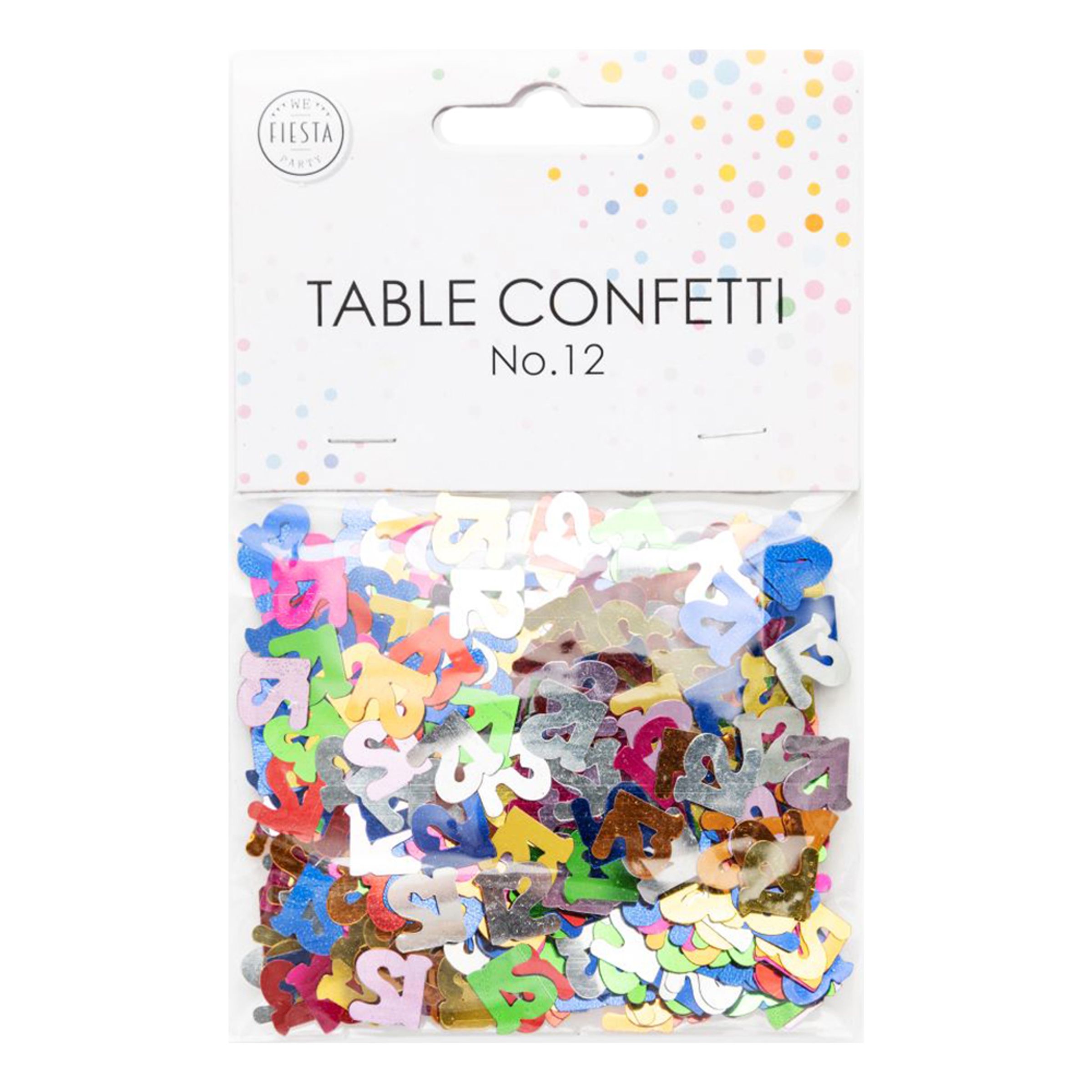Bordkonfetti Tal Multifarvet Metallic - Tal 12