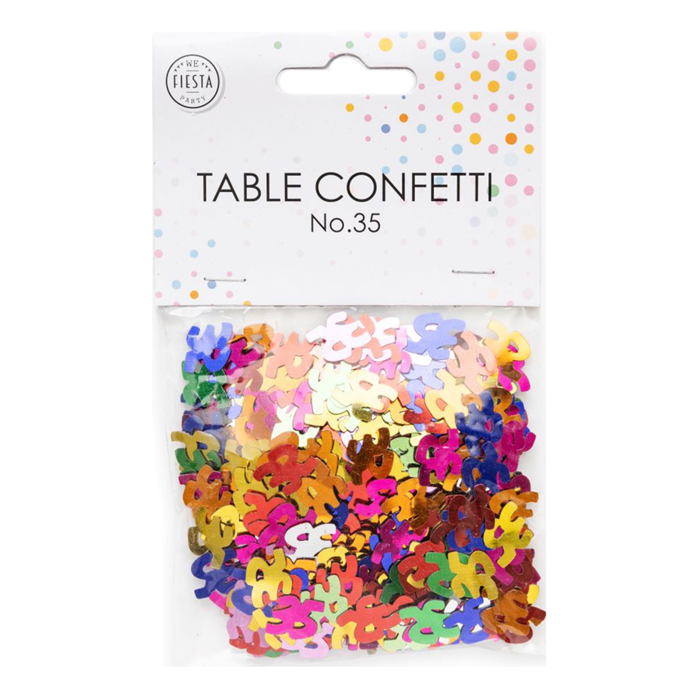 Bordkonfetti Tal Multifarvet Metallic - Tal 35
