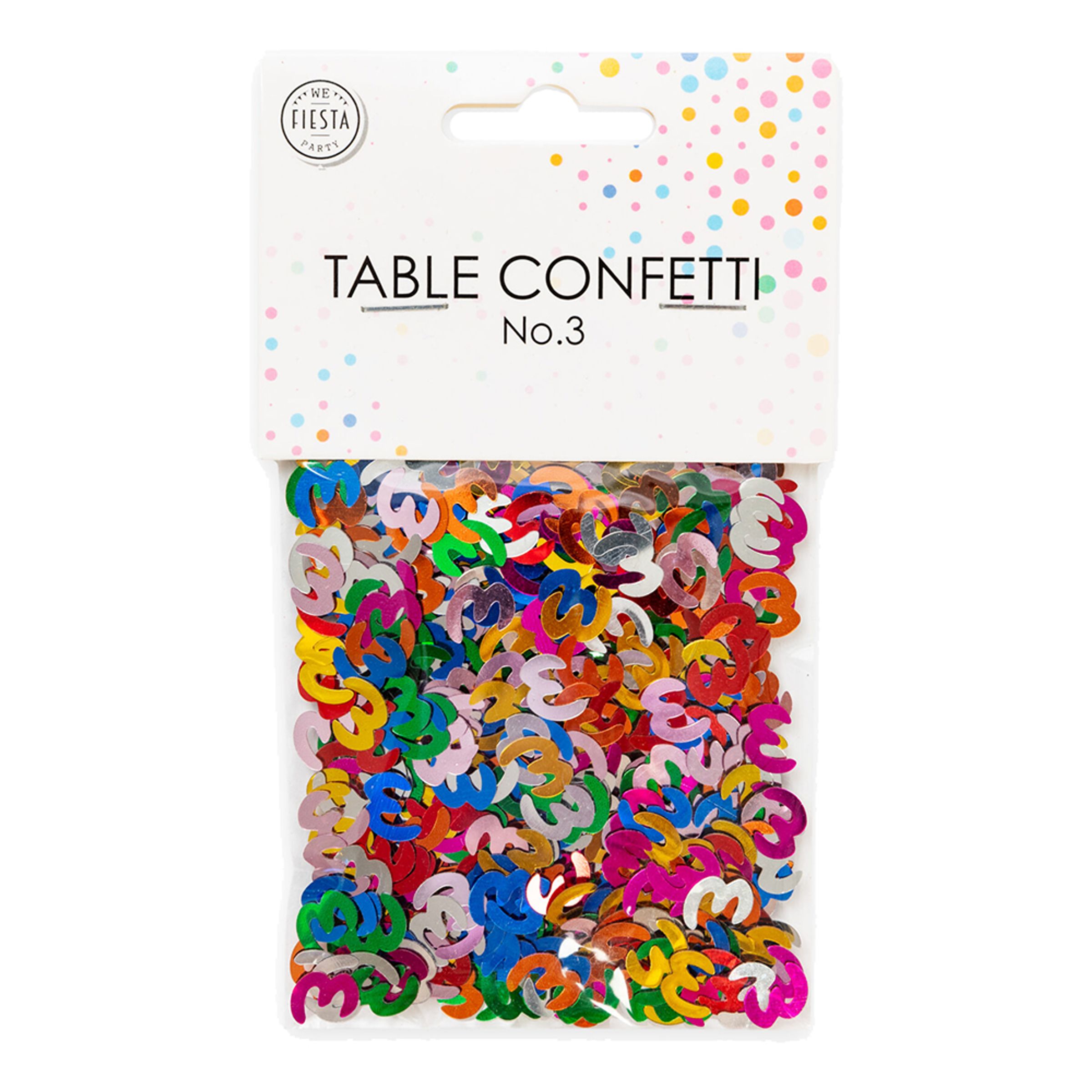 Bordkonfetti Tal Multifarvet Metallic - Tal 3 billede