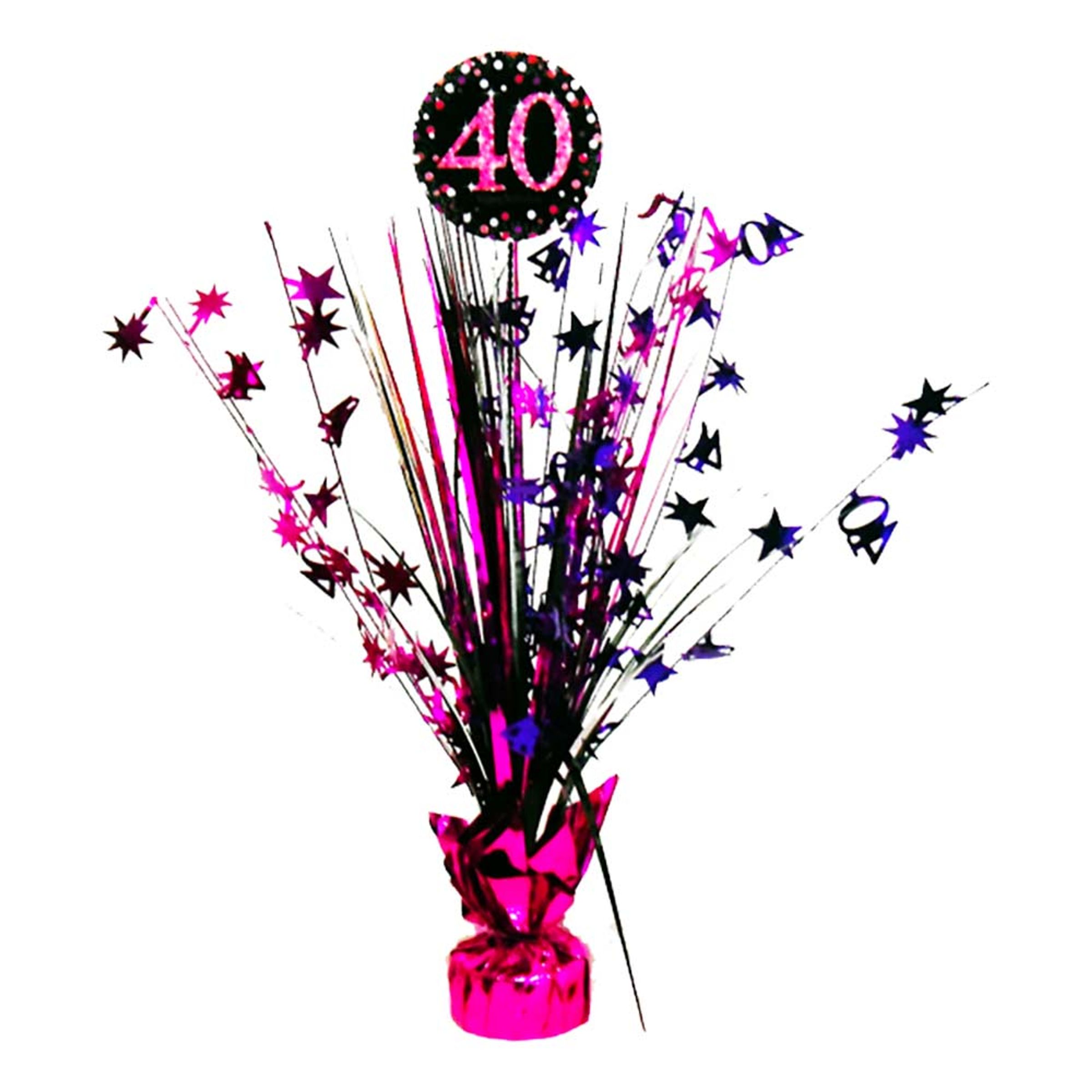 40 års fødselsdag borddekoration - Pink