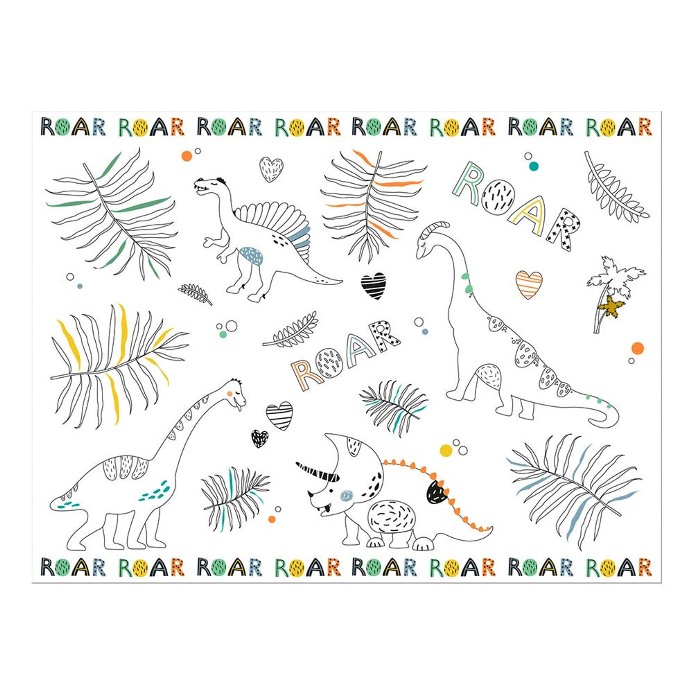 Folat BV - Coloring page Placemat Dino Roars 6 pcs.