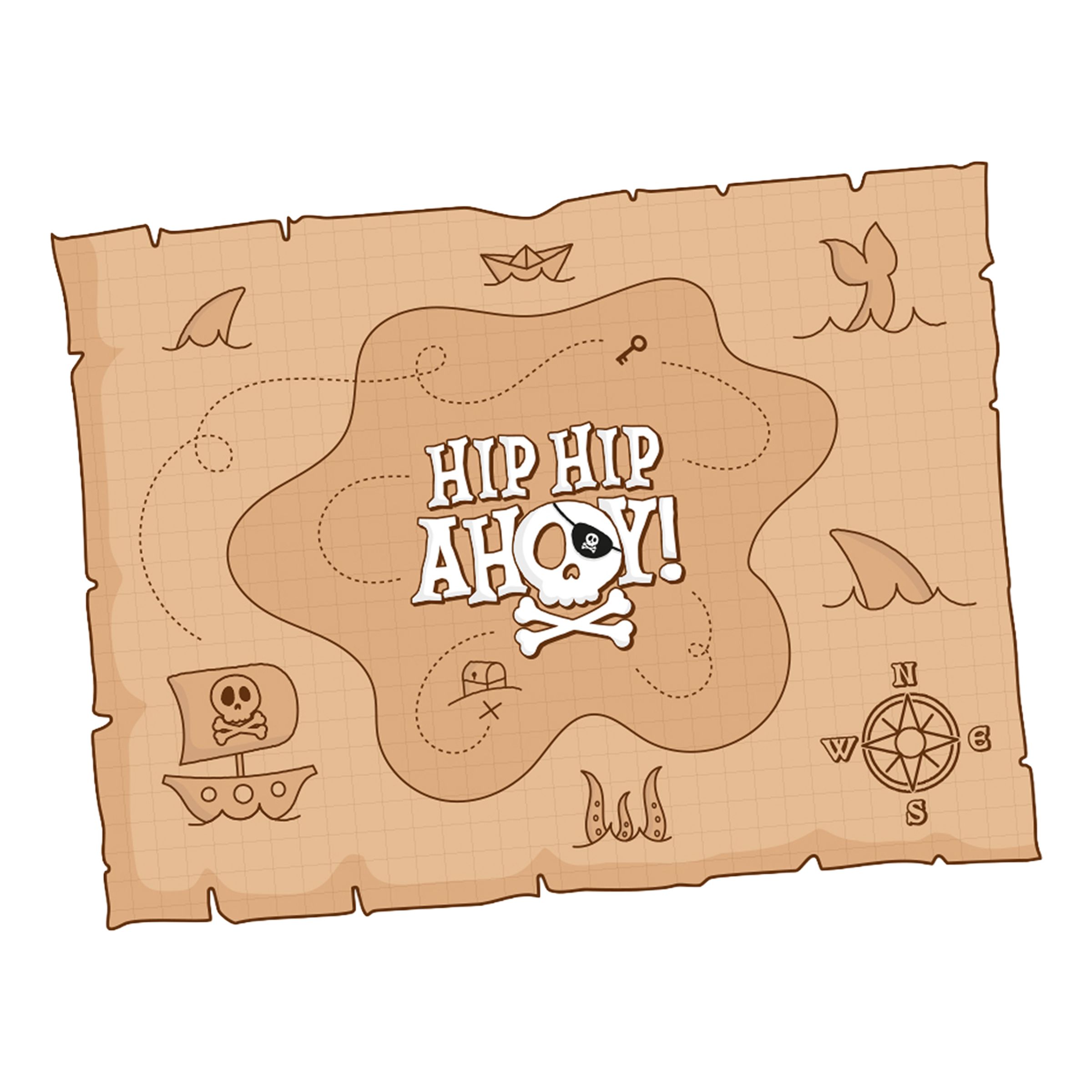 Bordstabletter Pirat Hip Hip Ahoy - 8-pak