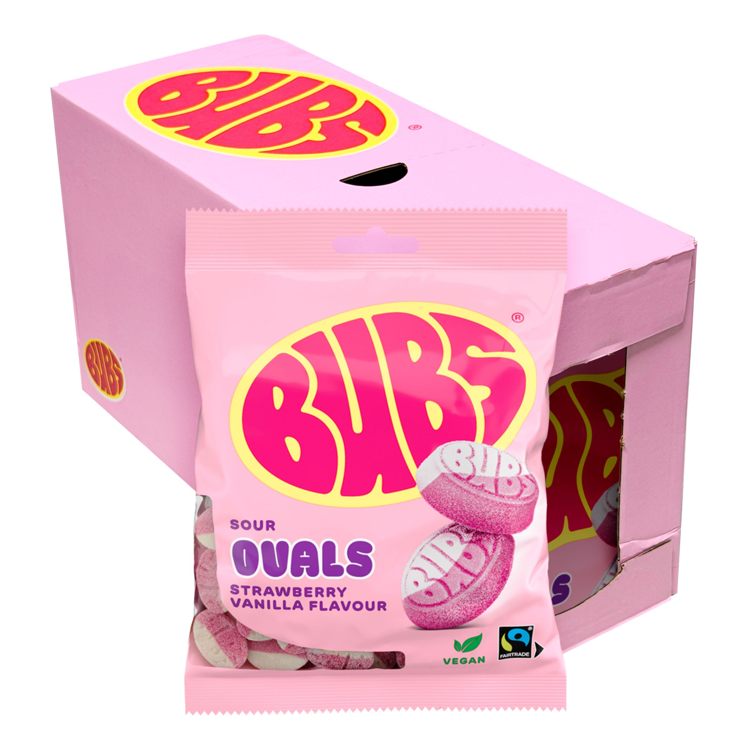 BUBS Strawberry Vanilla Ovals Økonomipakke - 12 x 90 g