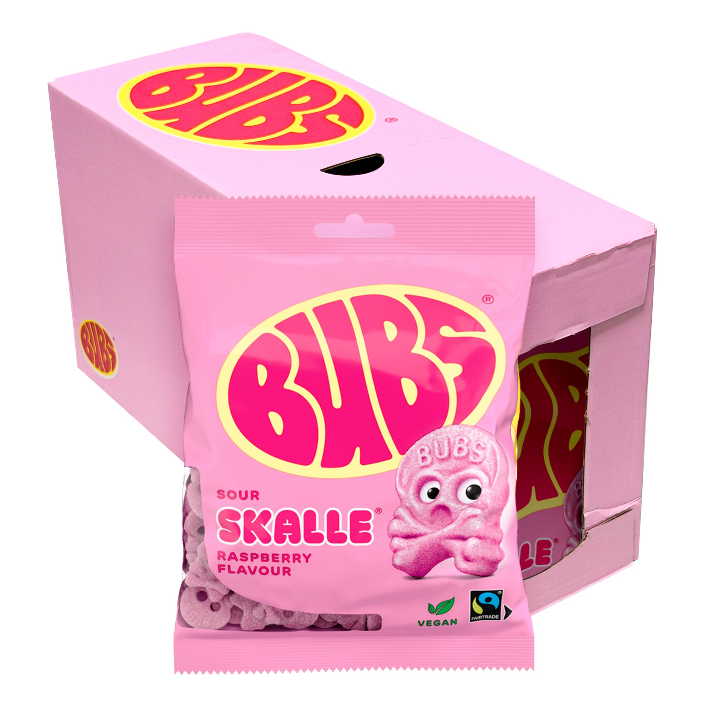 BUBS Hindbær Skalle Økonomipakke - 12 x 90 g