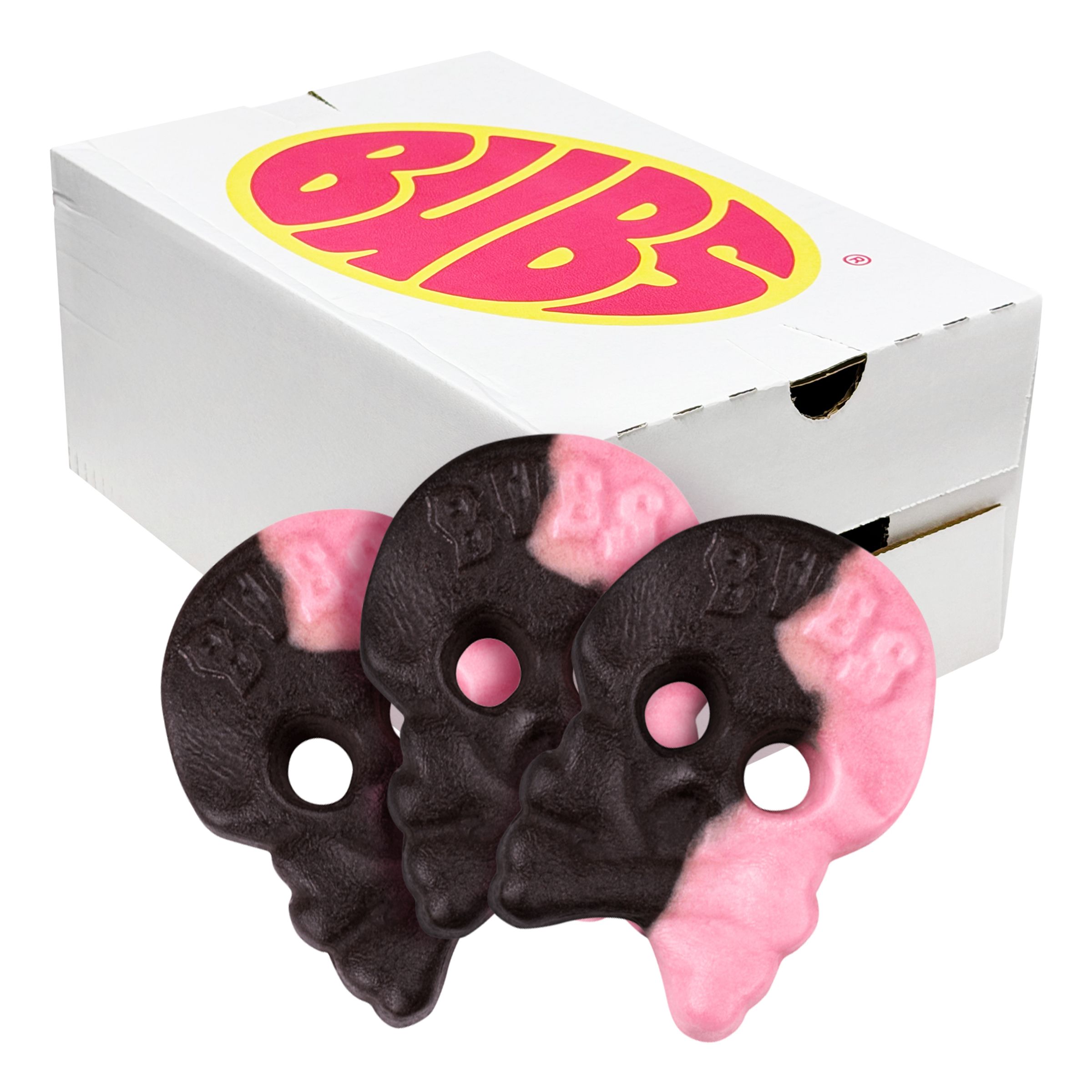 BUBS Raspberry Salty Licorice Skalle Foam Økonomipakke - 2,8 kg