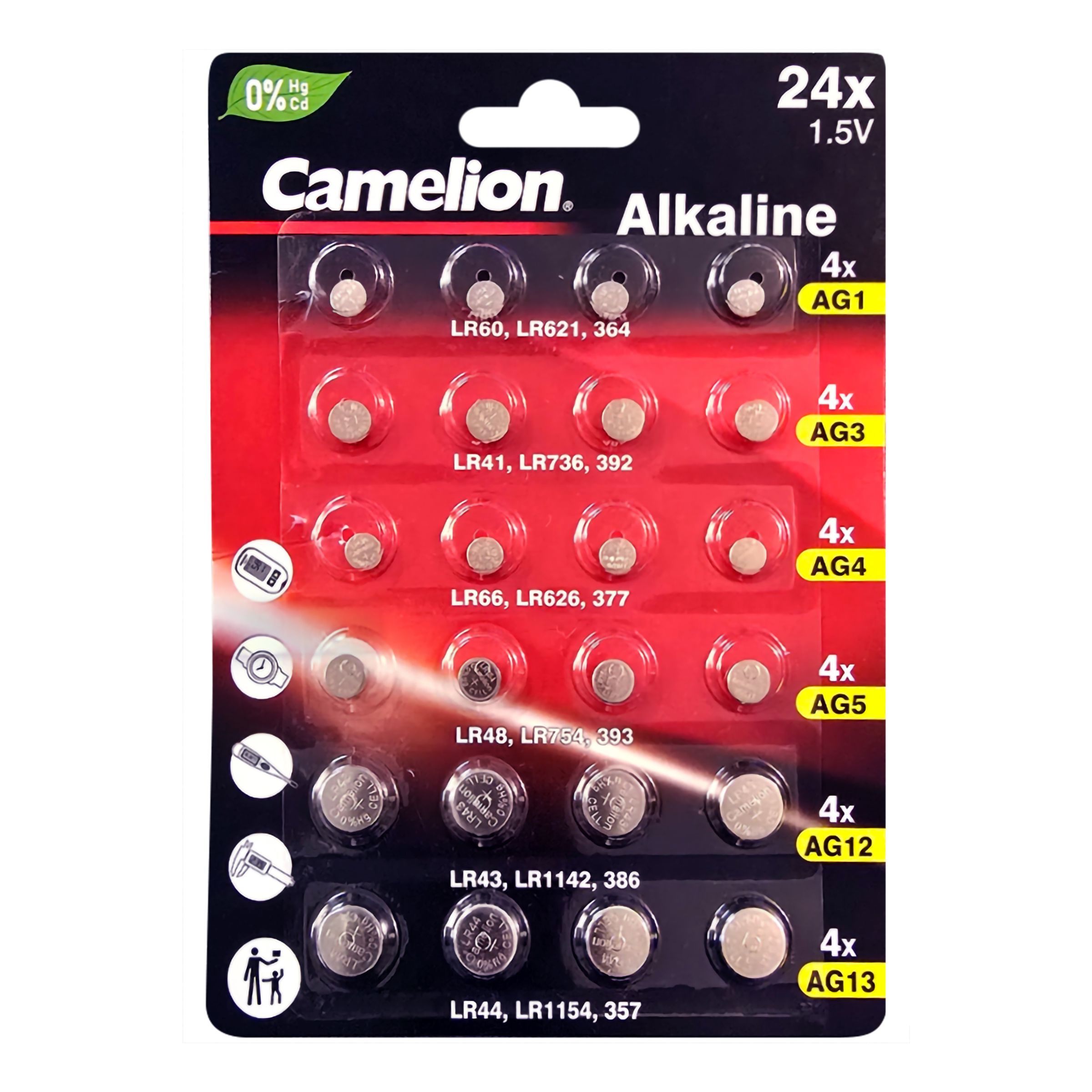 Camelion Knapcellebatterier Multipack - 24-pak