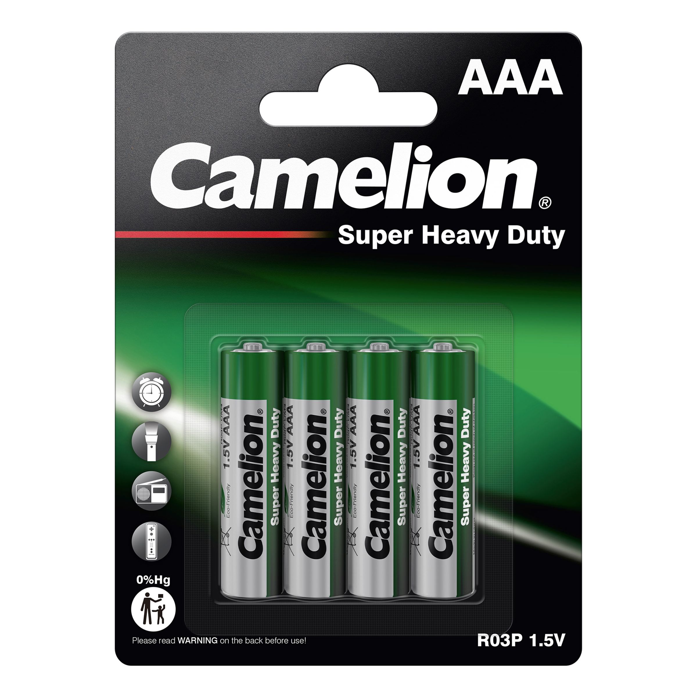 Camelion Super Heavy Duty AAA-batterier - 4-pak