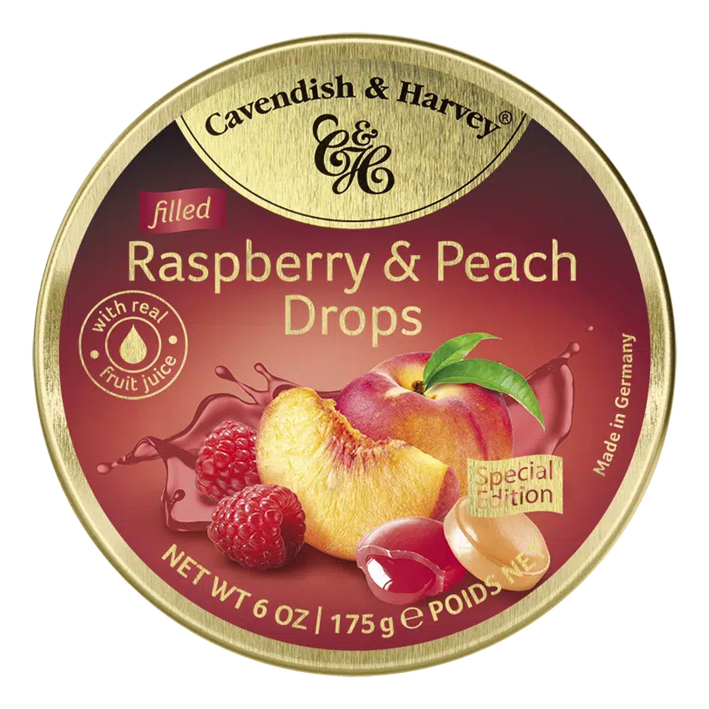 Cavendish Raspberry Peach Drops - 175 g | Hem - Godis & Läsk - Godis - Retrogodis | Pryloteket