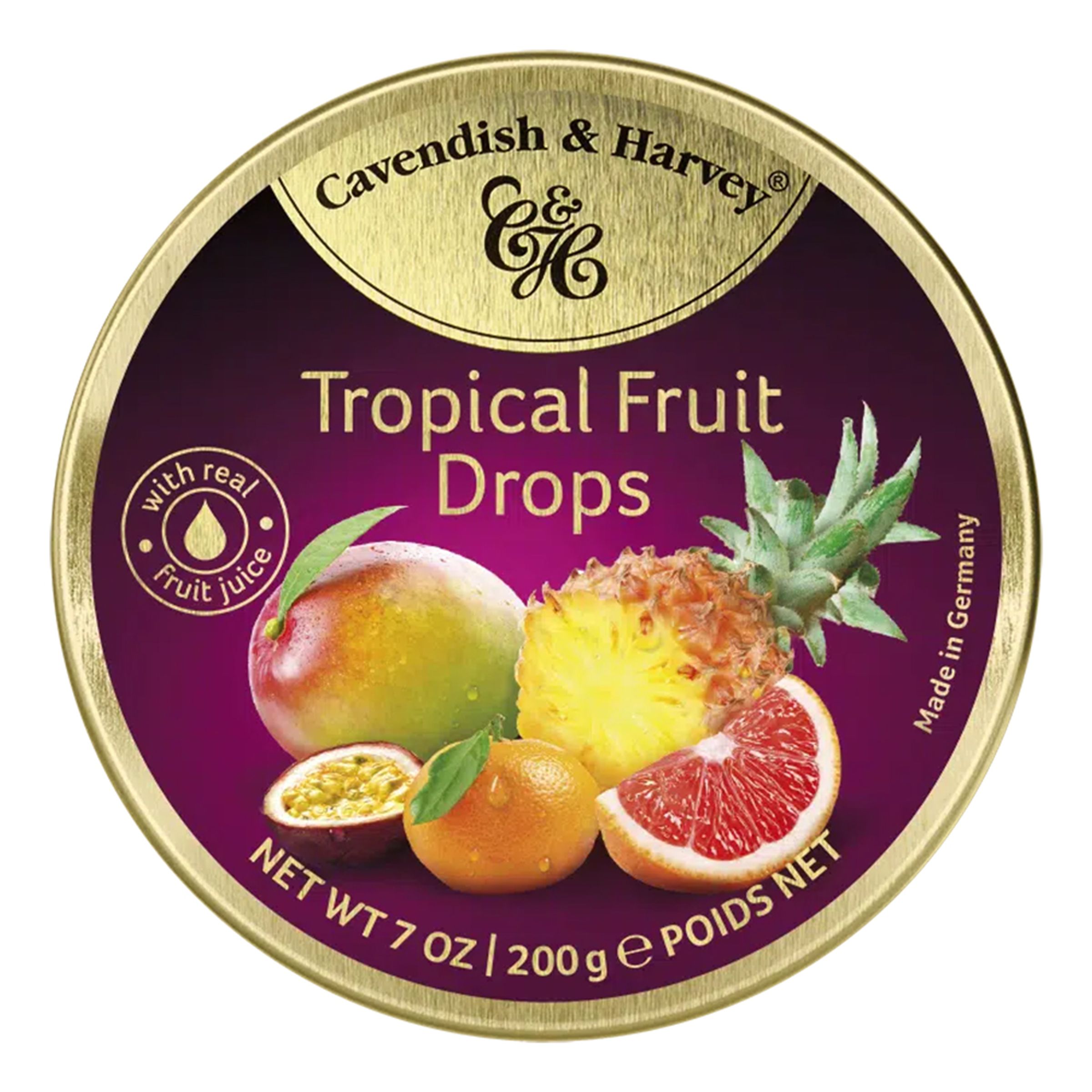 Cavendish Tropical Fruit Drops - 200 g | Hem - Godis & Läsk - Godis - Karameller | Maskeradspecialisten