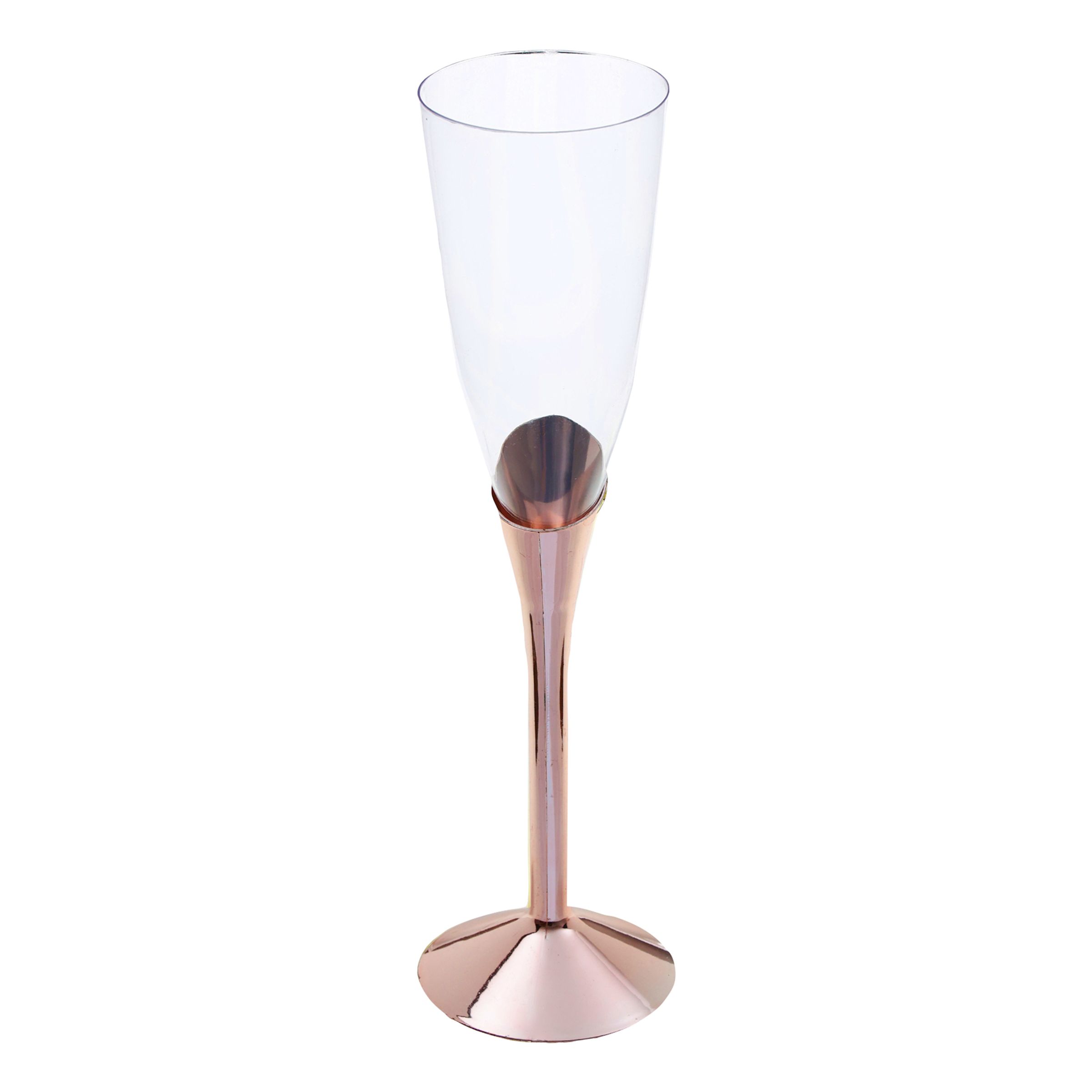 Champagneglas med Rosaguldfod - 6-pak