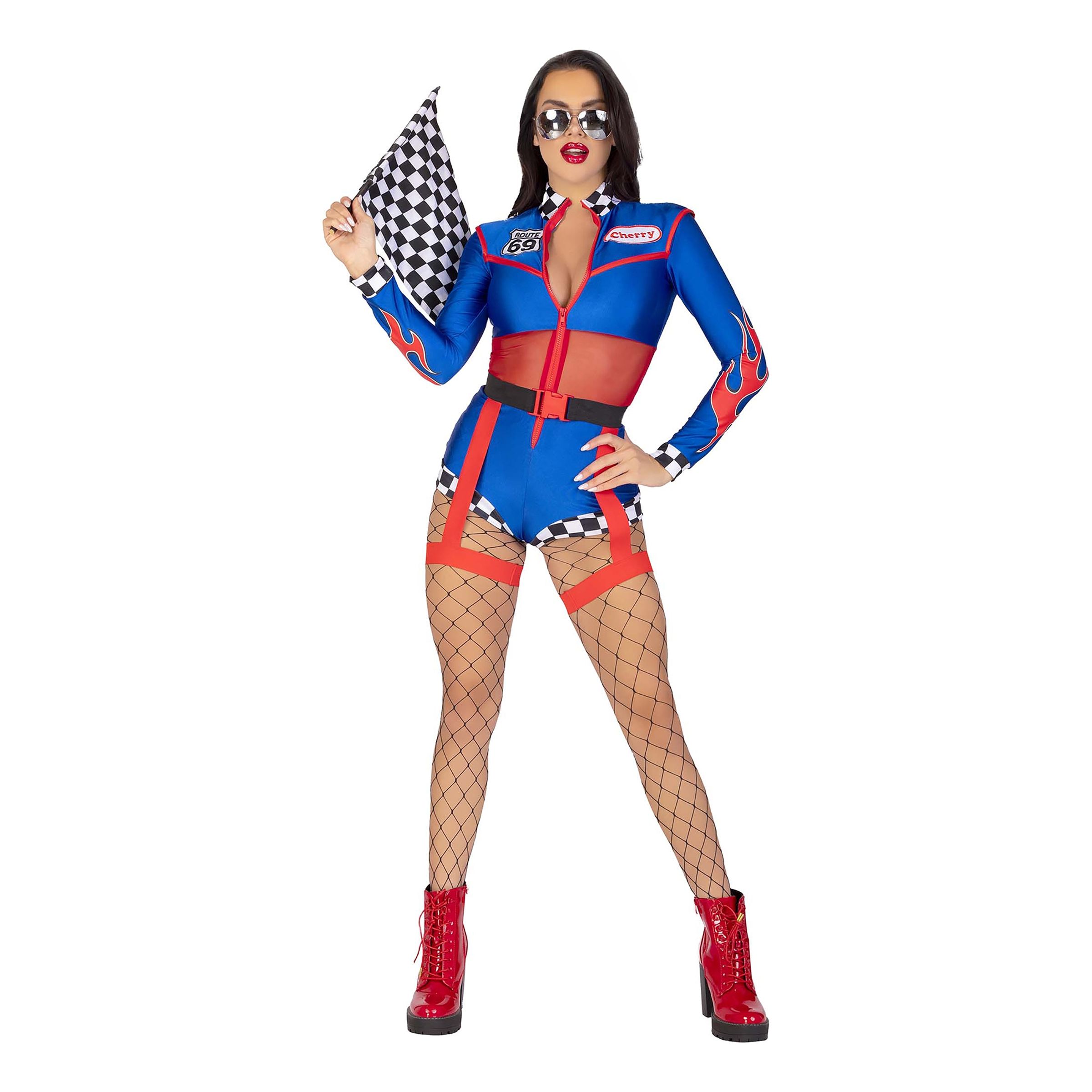 Cherry Bomb Racer Deluxe Maskeraddräkt - Large | Hem - Maskerad - Maskeraddräkter - Damdräkter | Pryloteket