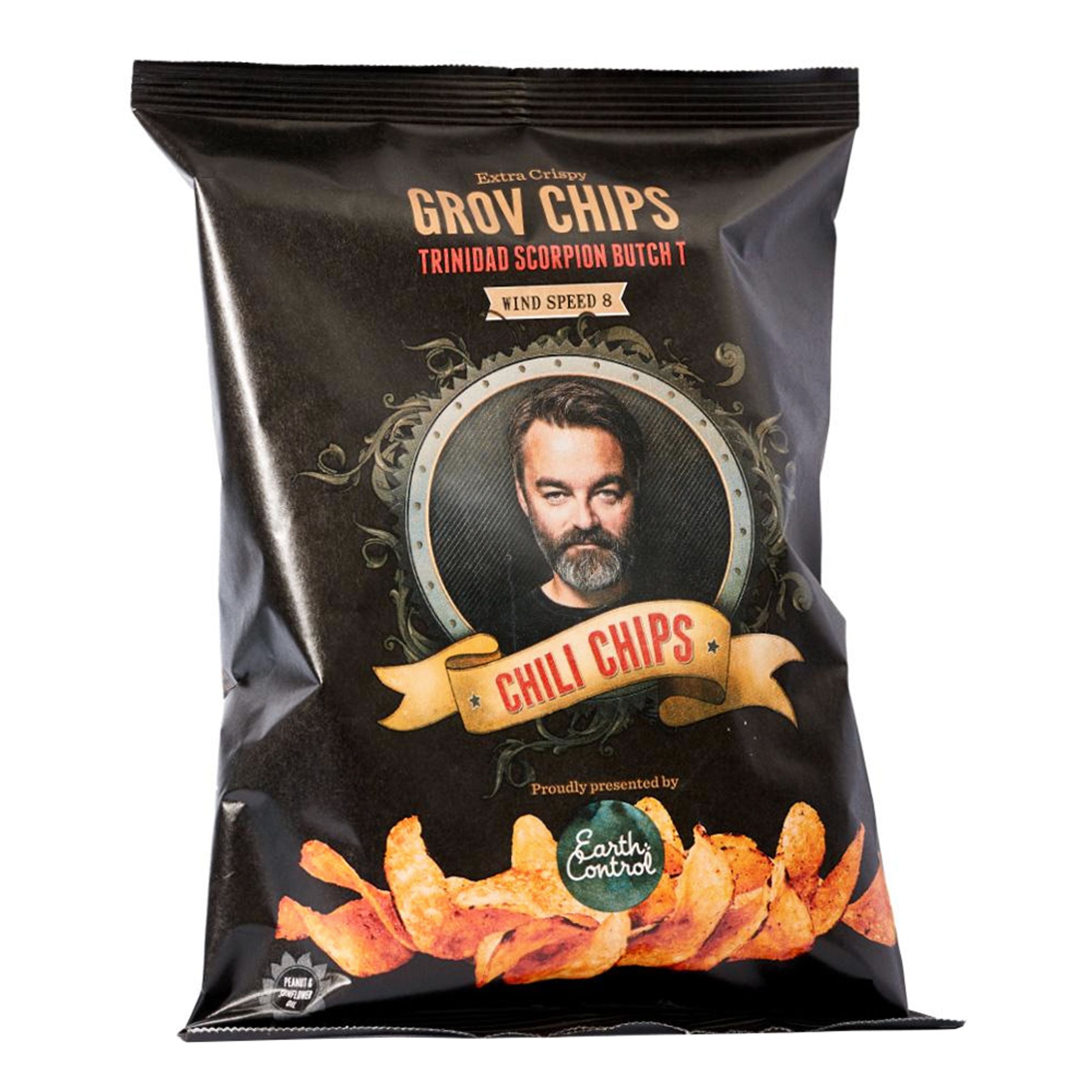 Chili Klaus Chips - Vindstyrka 8 x 150 g | Hem - Godis & Läsk - Snacks - Chips | Maskeradspecialisten