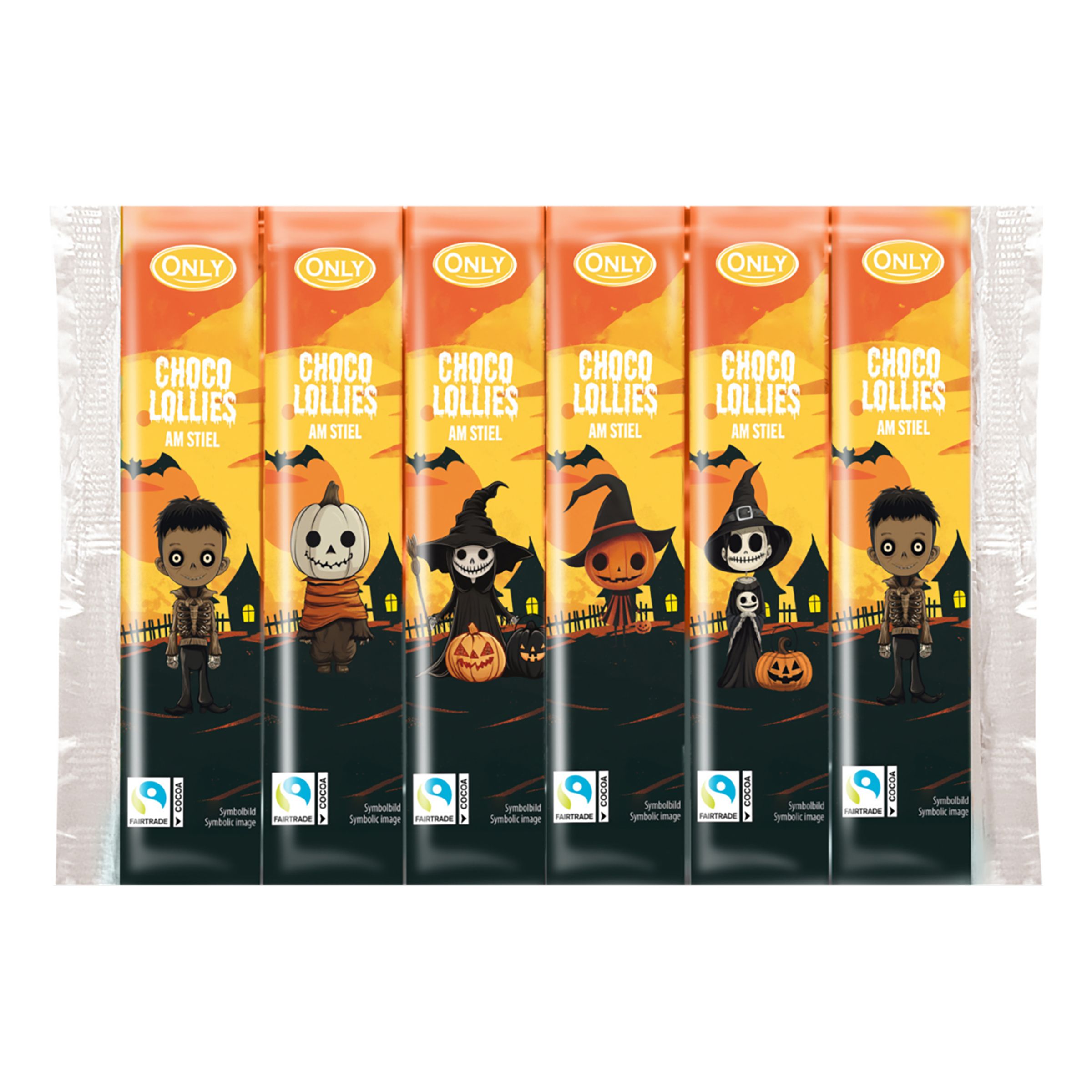 Choco Lollies Halloween - 6 x 13 g | Hem - Godis & Läsk - Godis - Choklad | Maskeradspecialisten