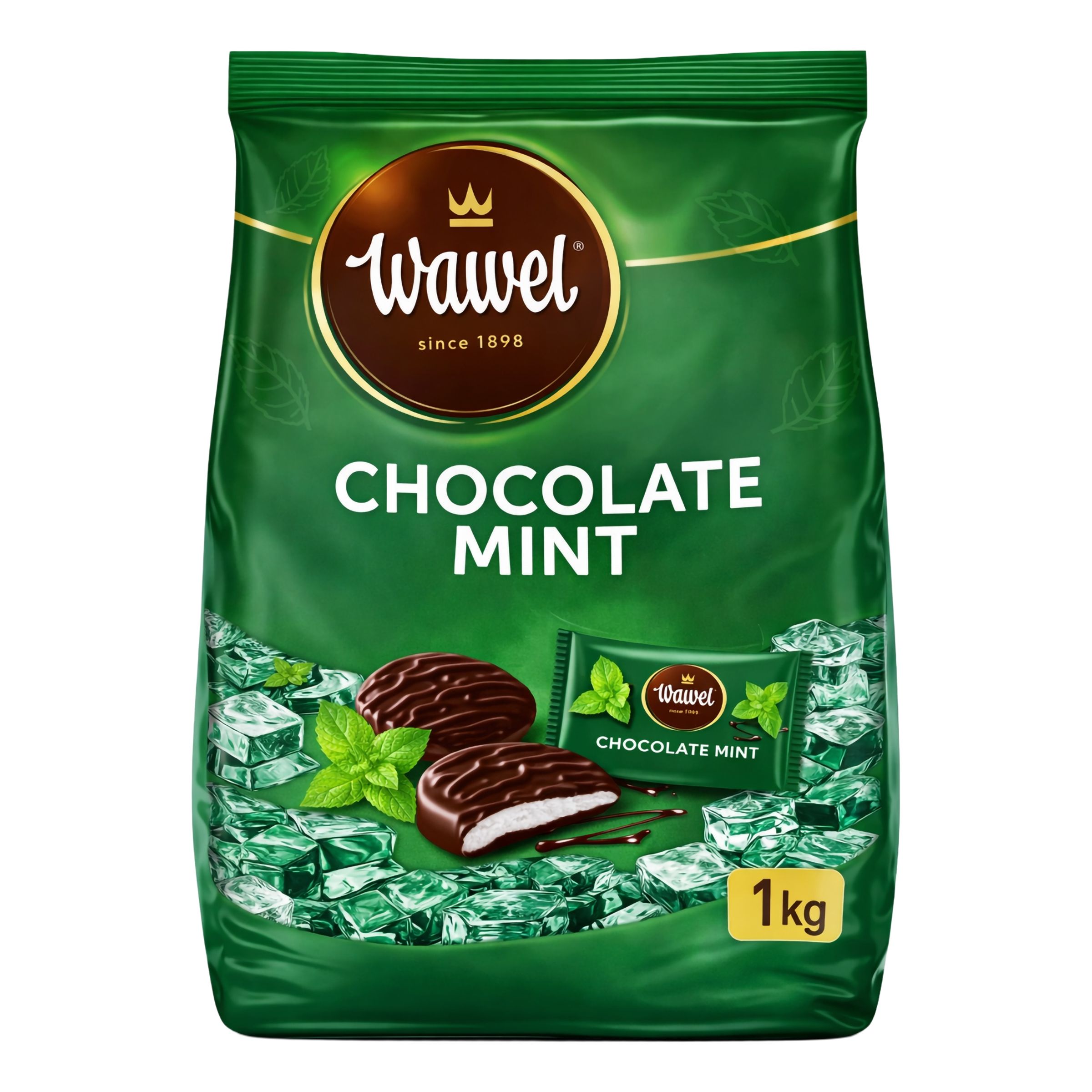 Wawel Chocolate Mint Storpack - 1 kg | Hem - Godis & Läsk - Godis - Choklad | Maskeradspecialisten