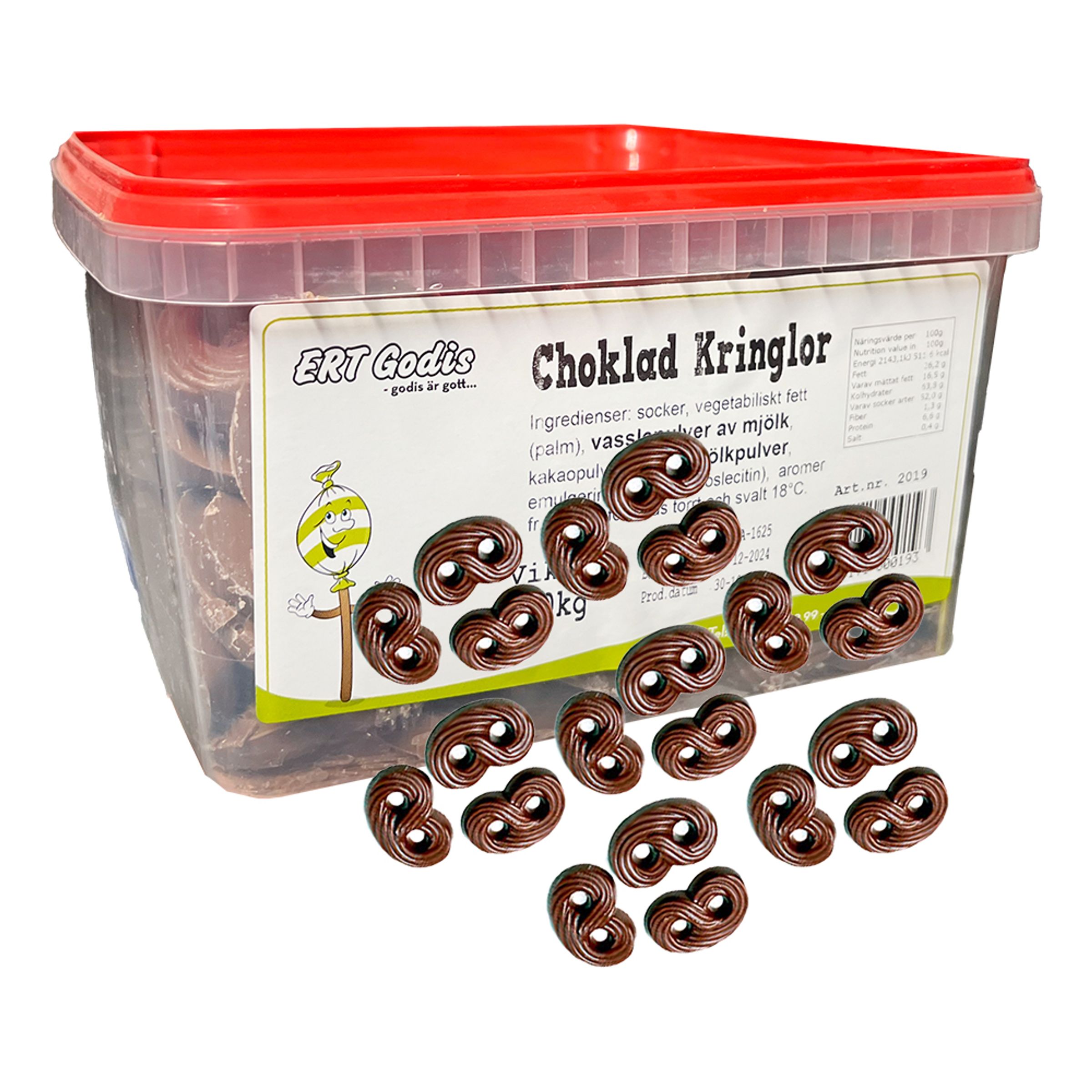Chokladkringlor Storpack - 2 kg | Hem - Godis & Läsk - Godis - Choklad | Maskeradspecialisten