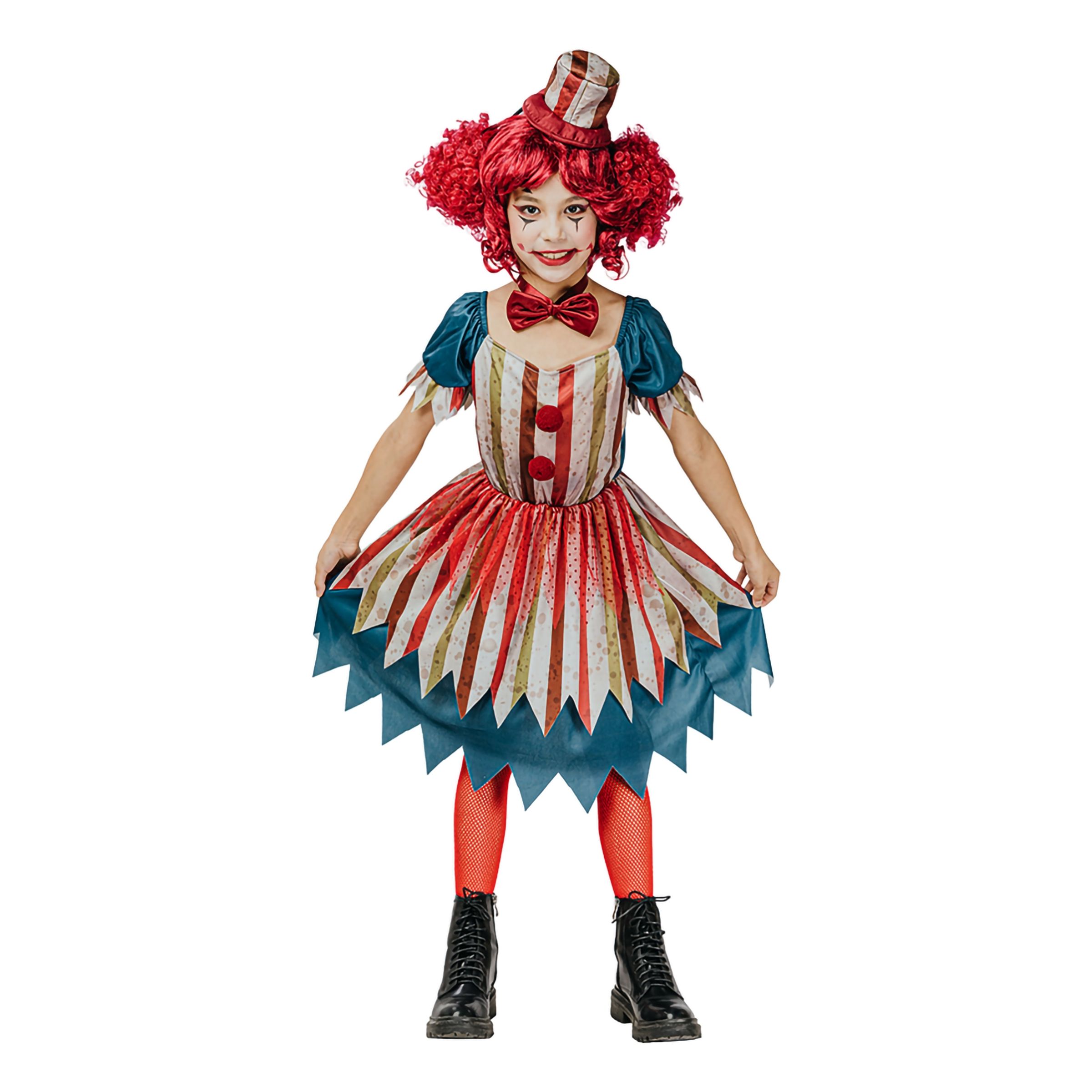 Clown Vintage Klänning Barn Maskeraddräkt - XX-Large