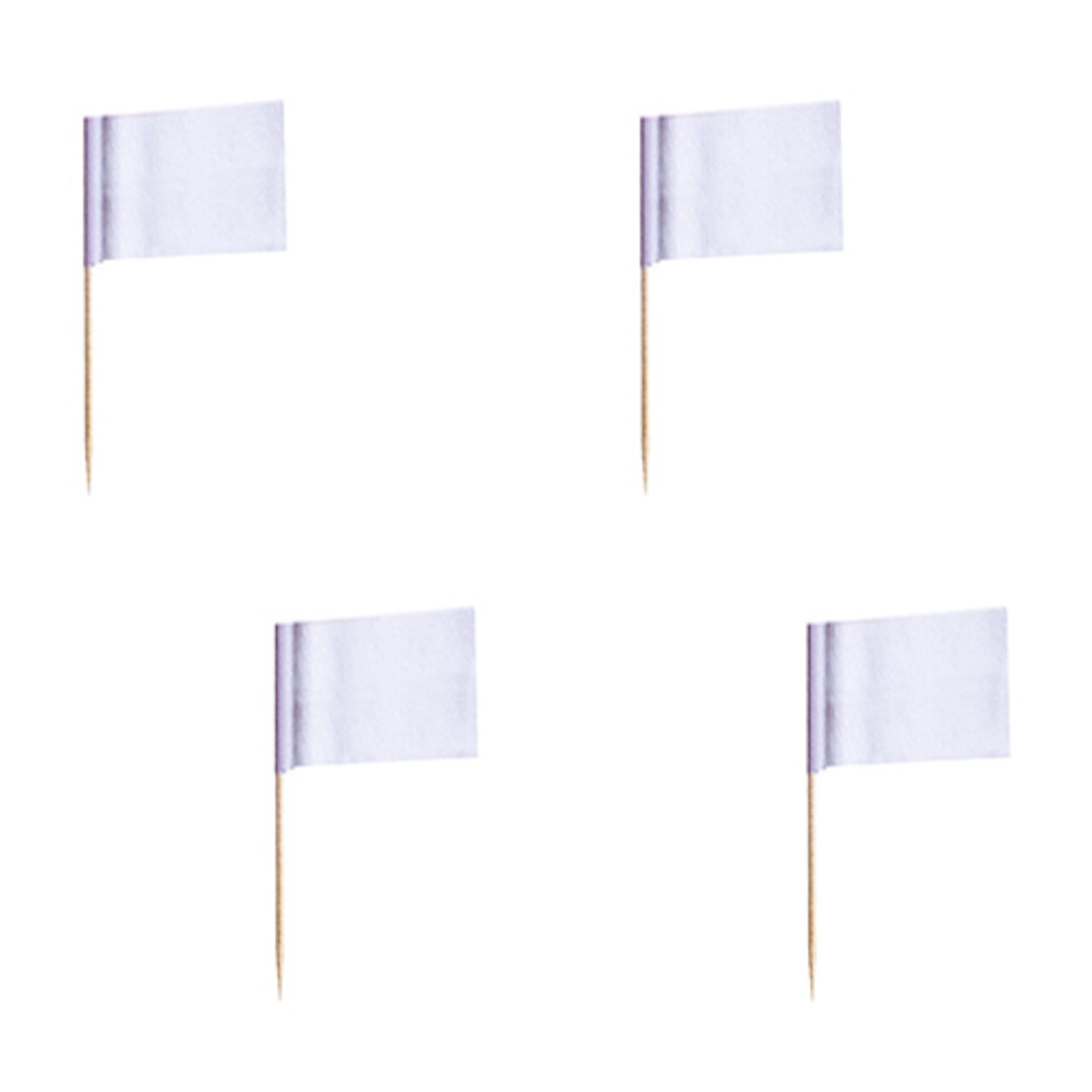 Cocktailflag Hvide - 500-stk