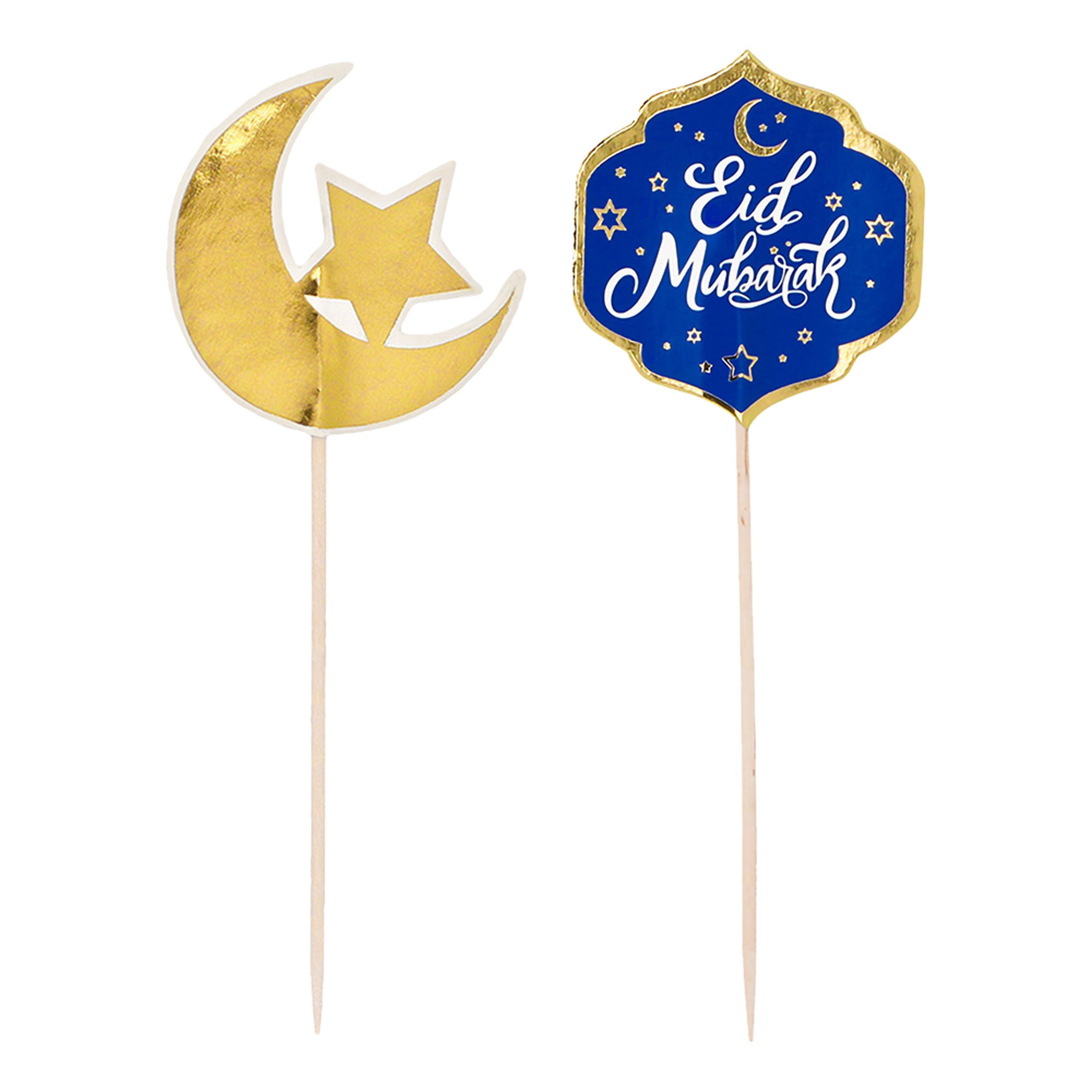 Cocktailpinde Eid Mubarak - 12-pak
