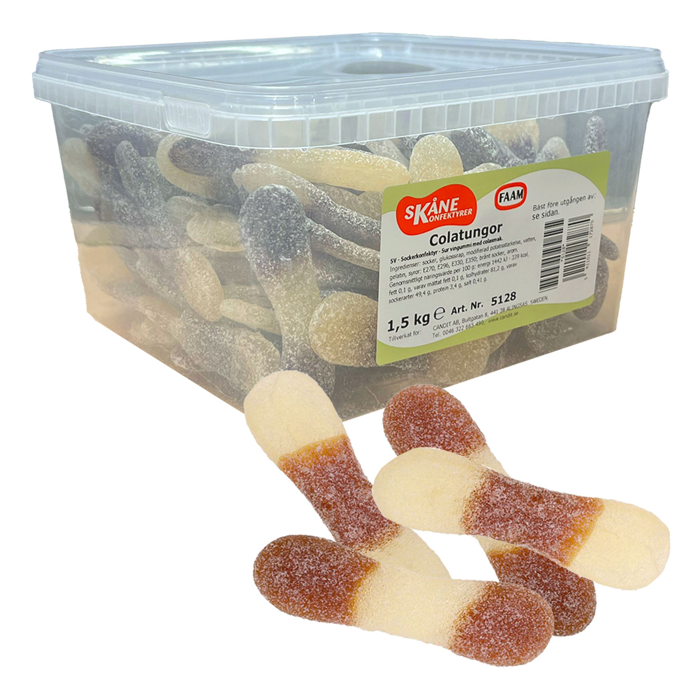 Cola Tungor Storpack - 1,5 kg | Hem - Godis & Läsk - Godis - Surt Godis | Maskeradspecialisten