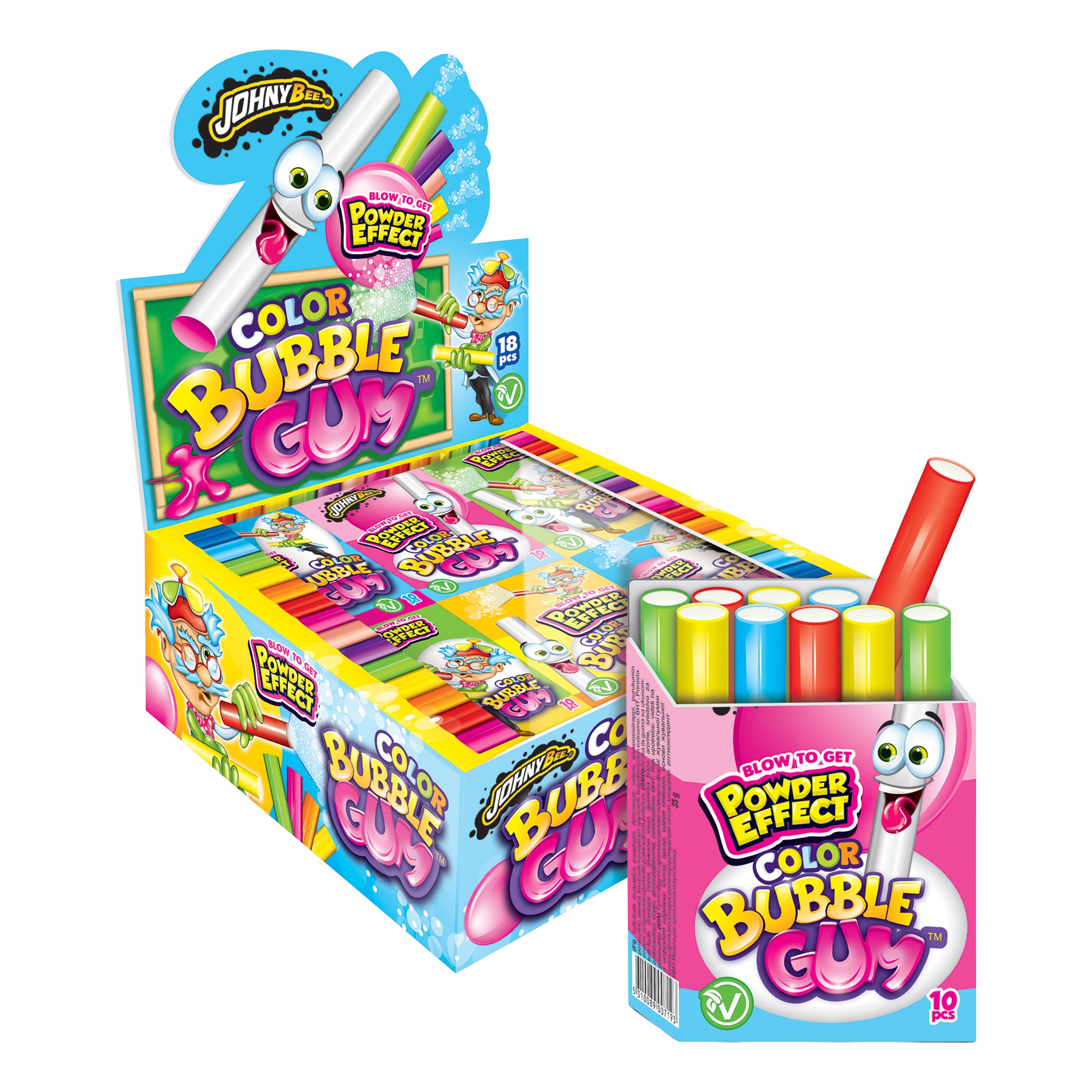 Color Bubble Gum Økonomipakke - 18 x 35 g