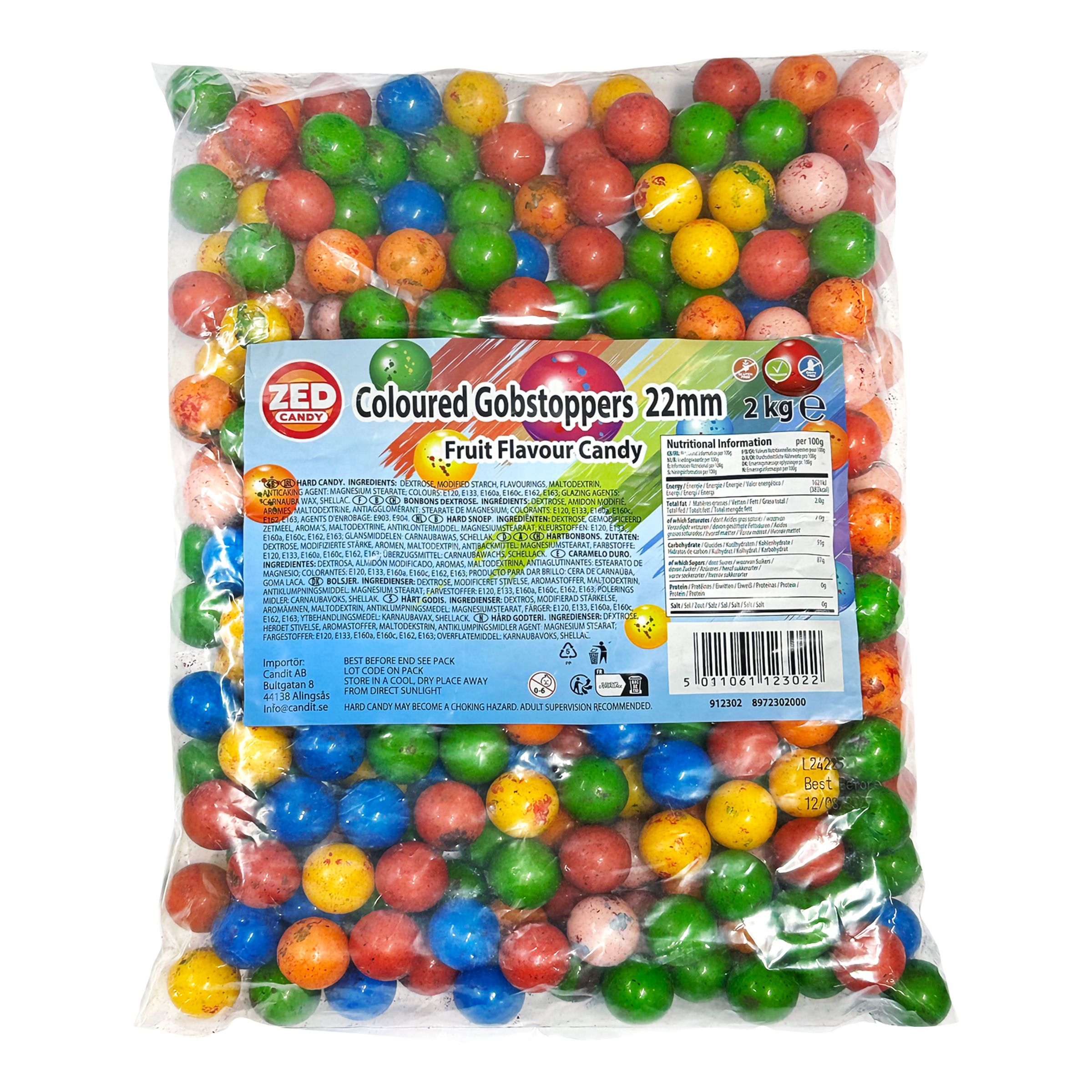 Colored Gobstopper Storpack - 2 kg | Hem - Godis & Läsk - Godis - Karameller | Maskeradspecialisten