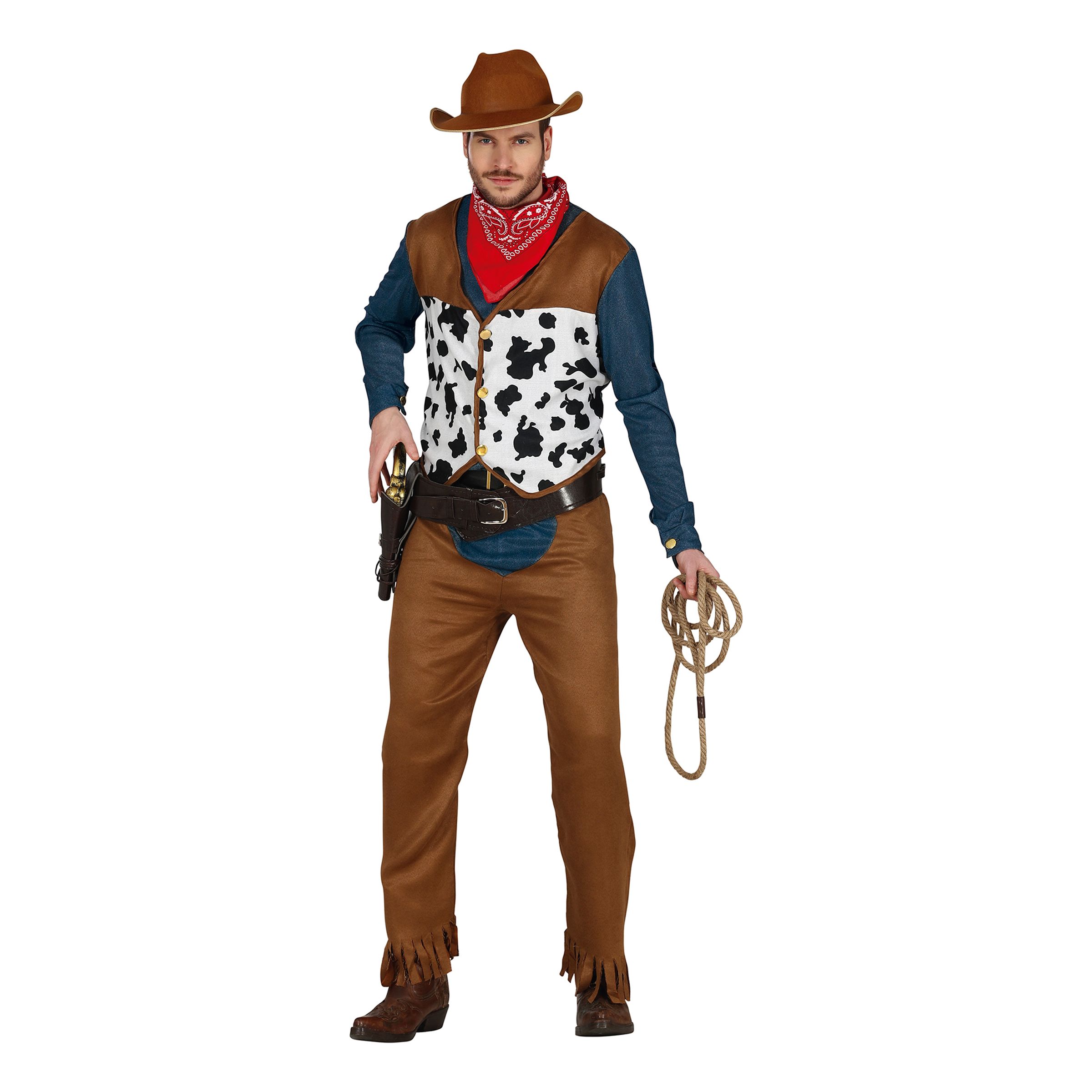 Cowboy Maskeraddräkt - Large