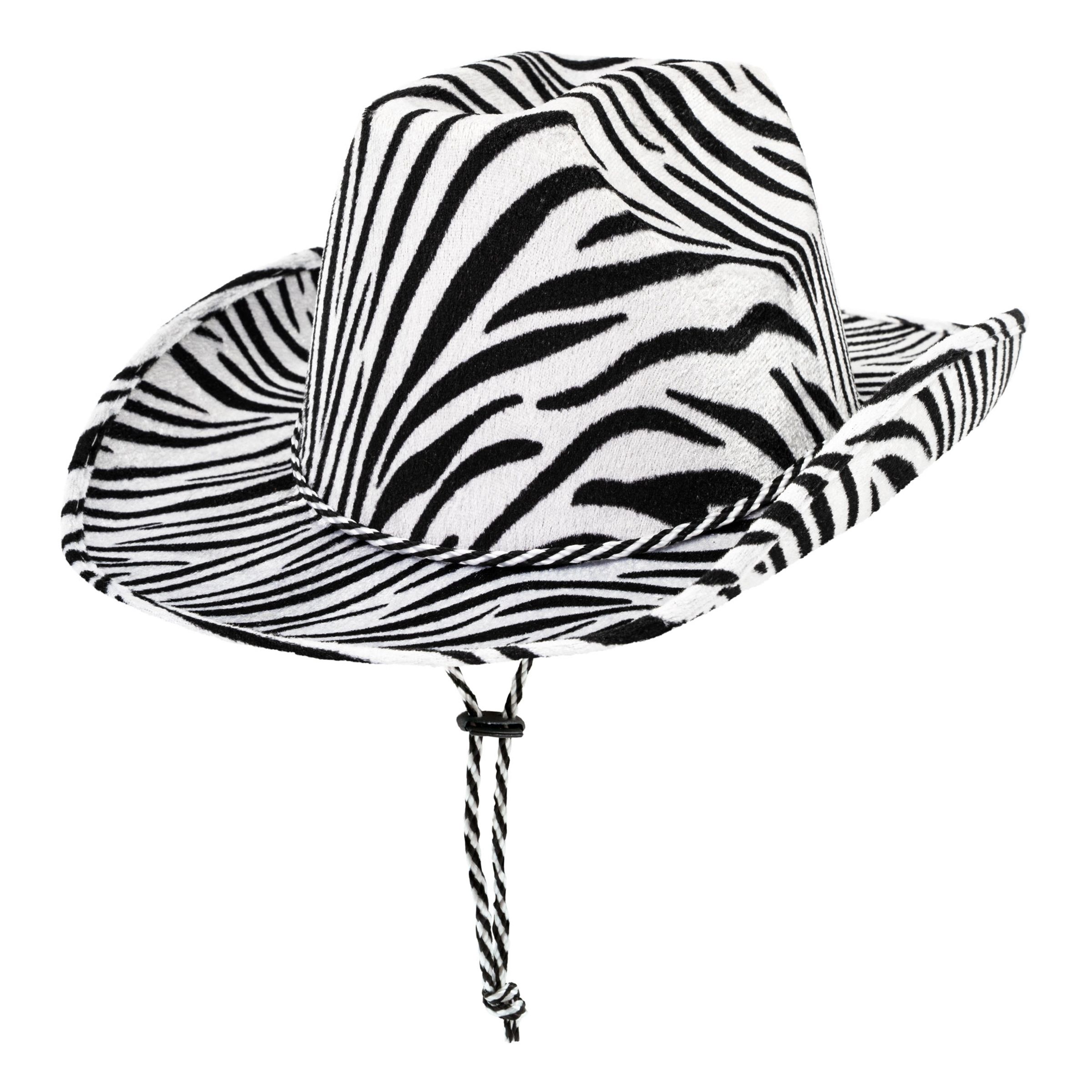 Cowboyhat Zebramønstret - One size