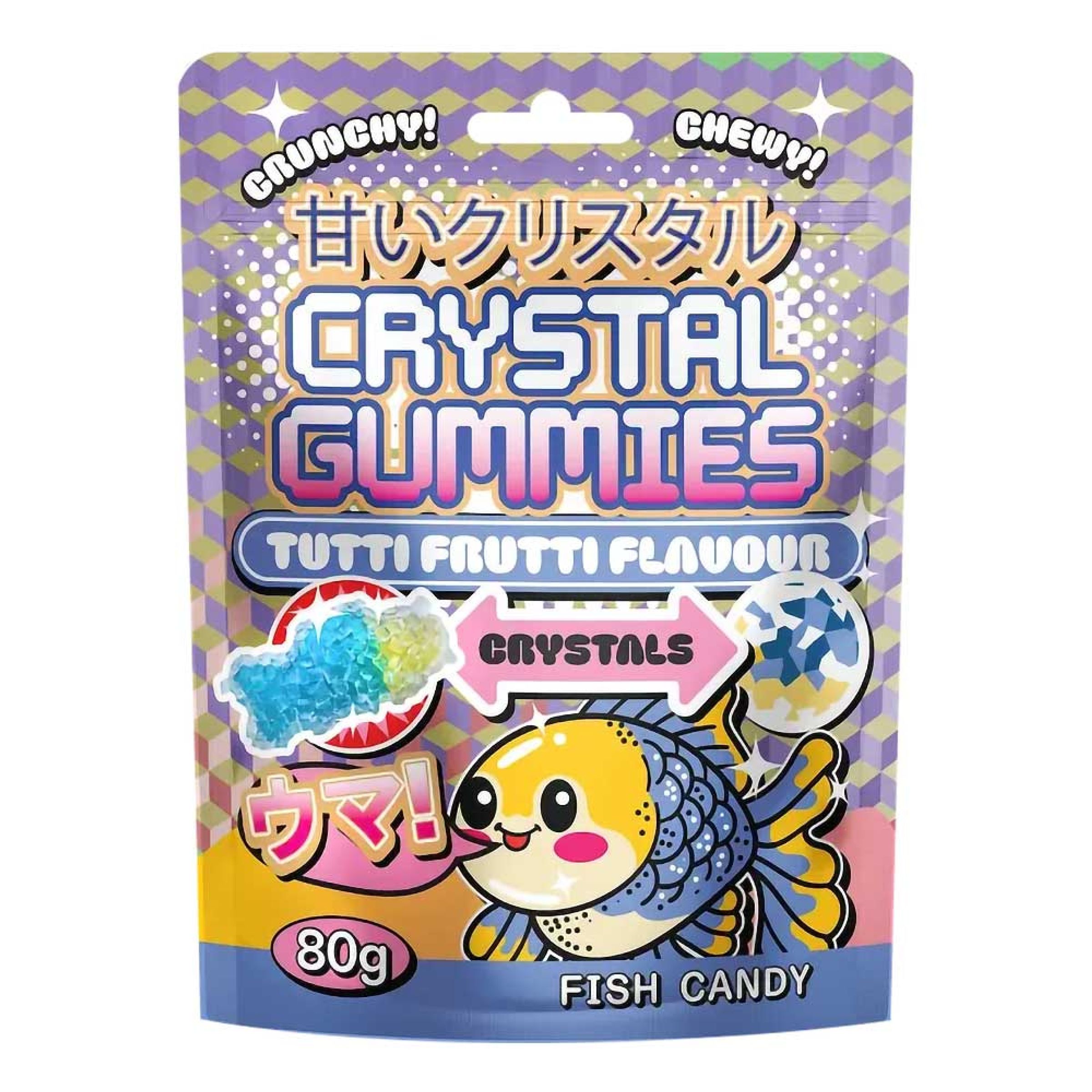 Crystal Gummies Tutti Frutti Flavour Fiskegodteri - 80 g
