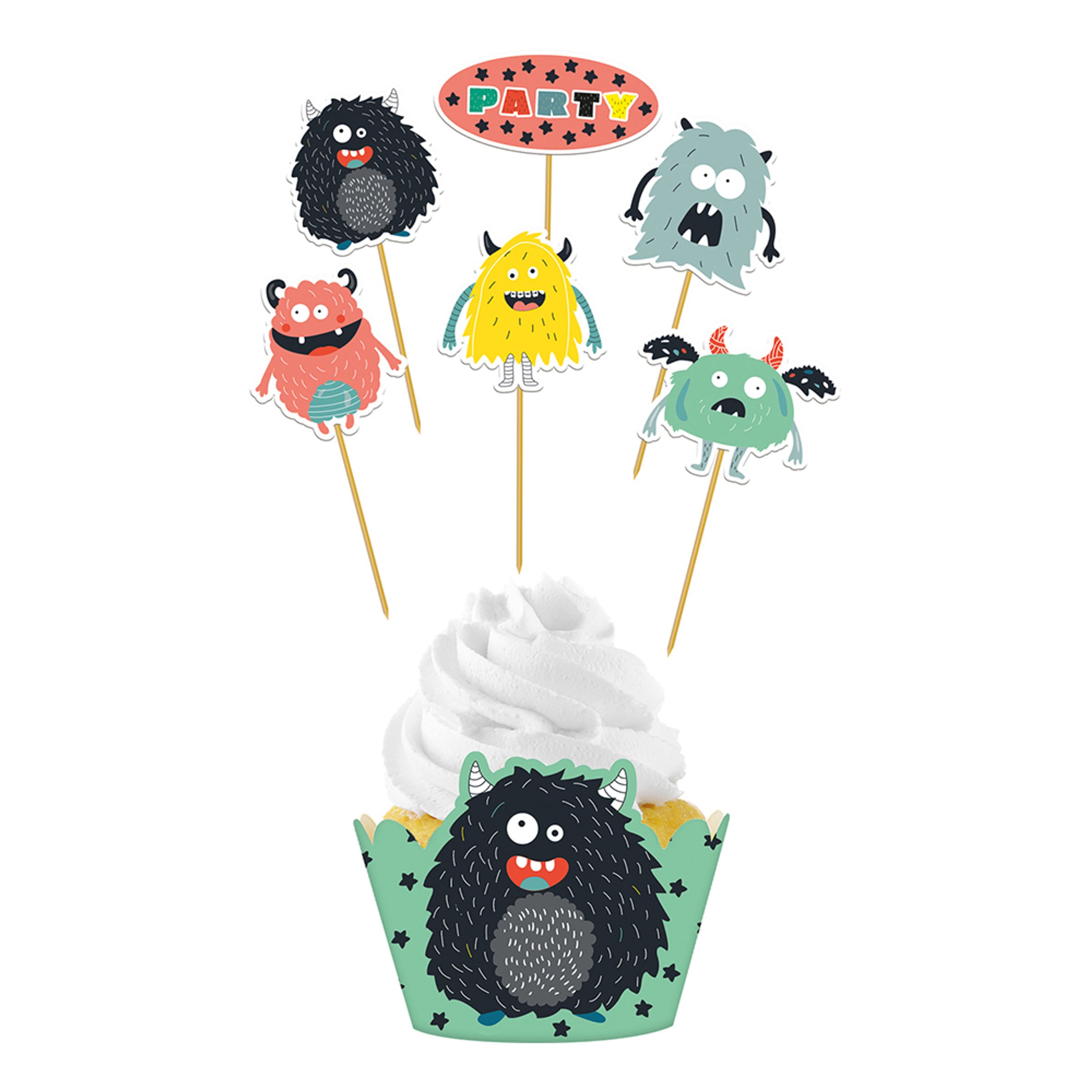Cupcake Kit Monster Bash - 6-pak