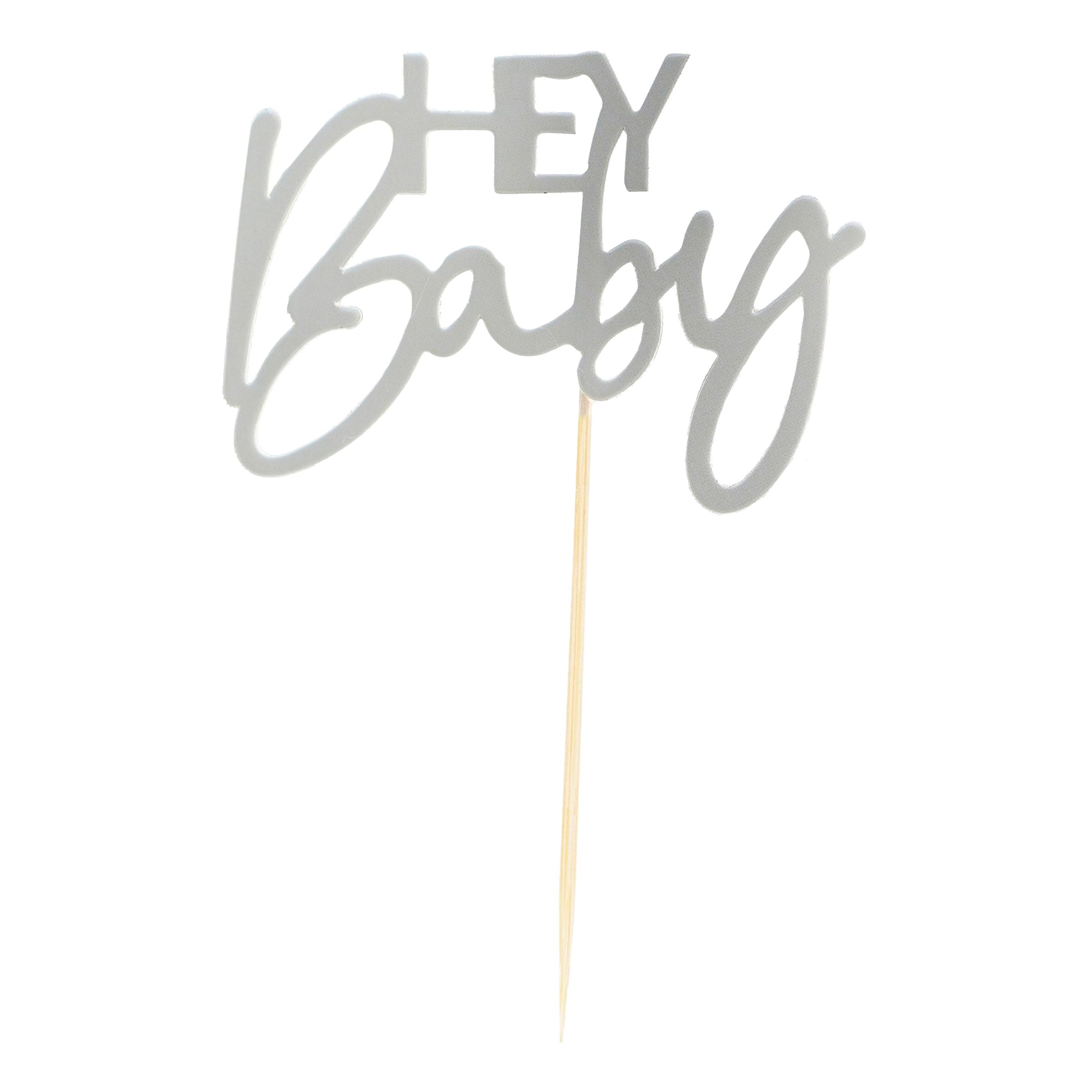 Cupcake Toppers Hey Baby - 12-pak