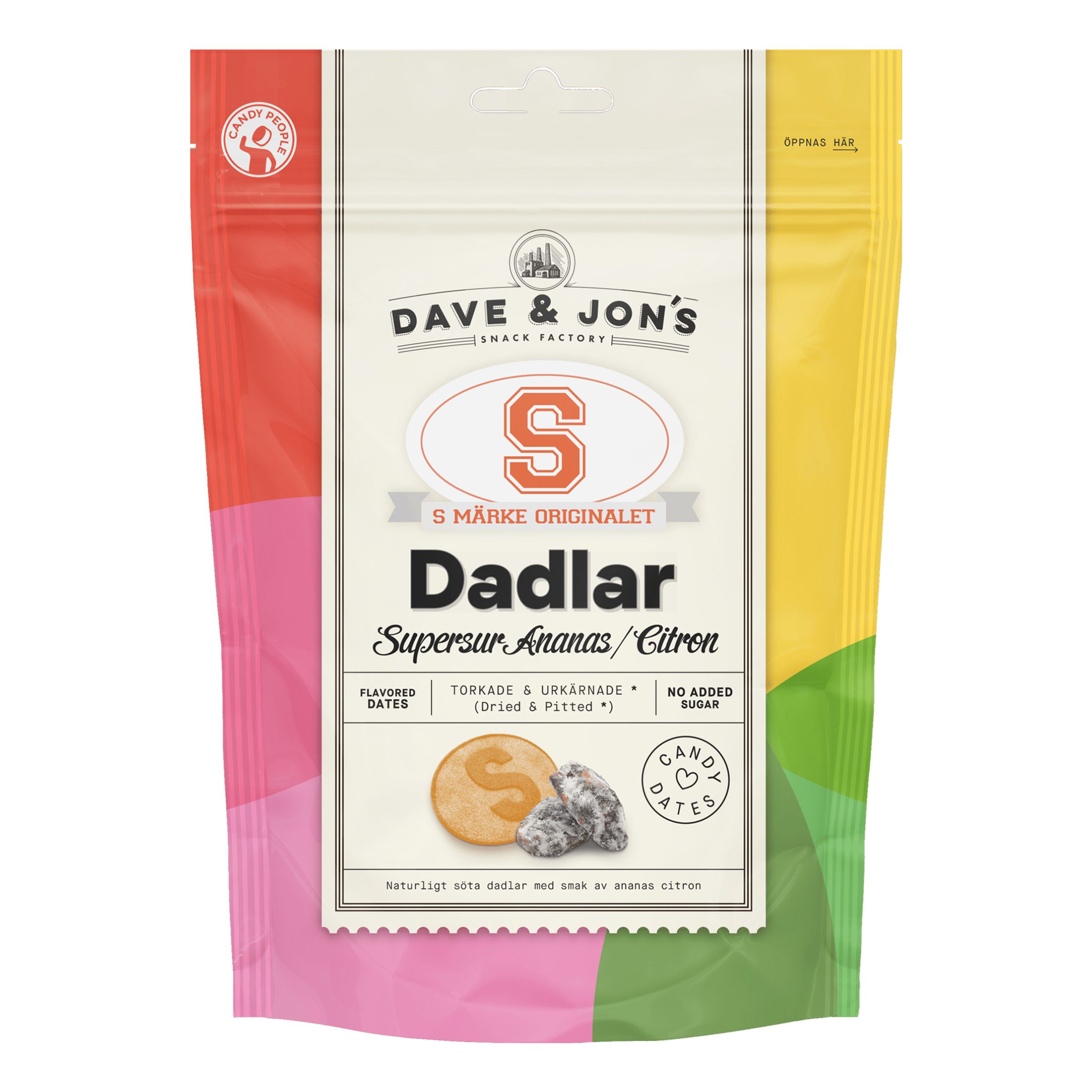Dave & Jons Dadler S-Mærke Supersur - 125 g