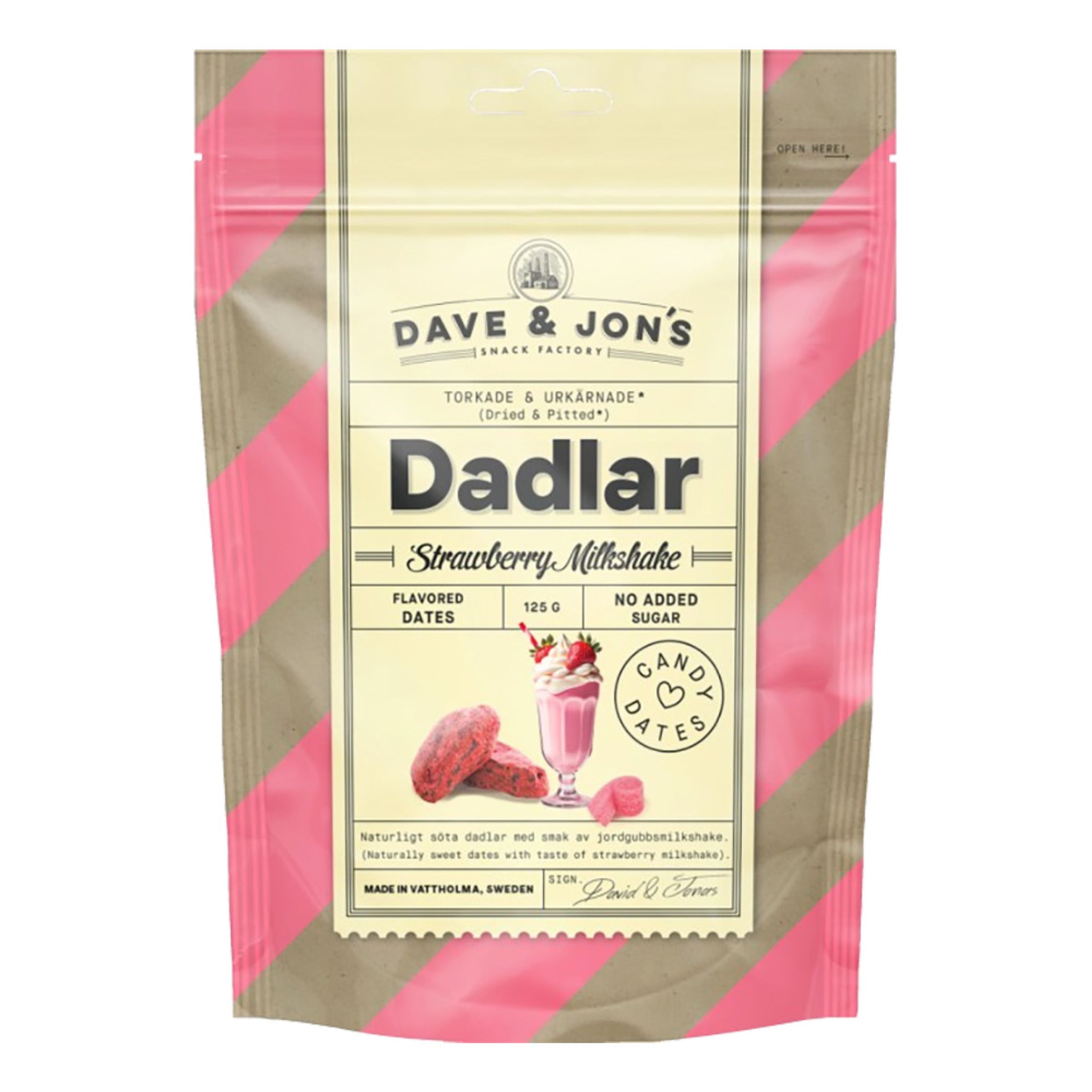 Dave & Jon's Dadler Strawberry Milkshake - 125 g
