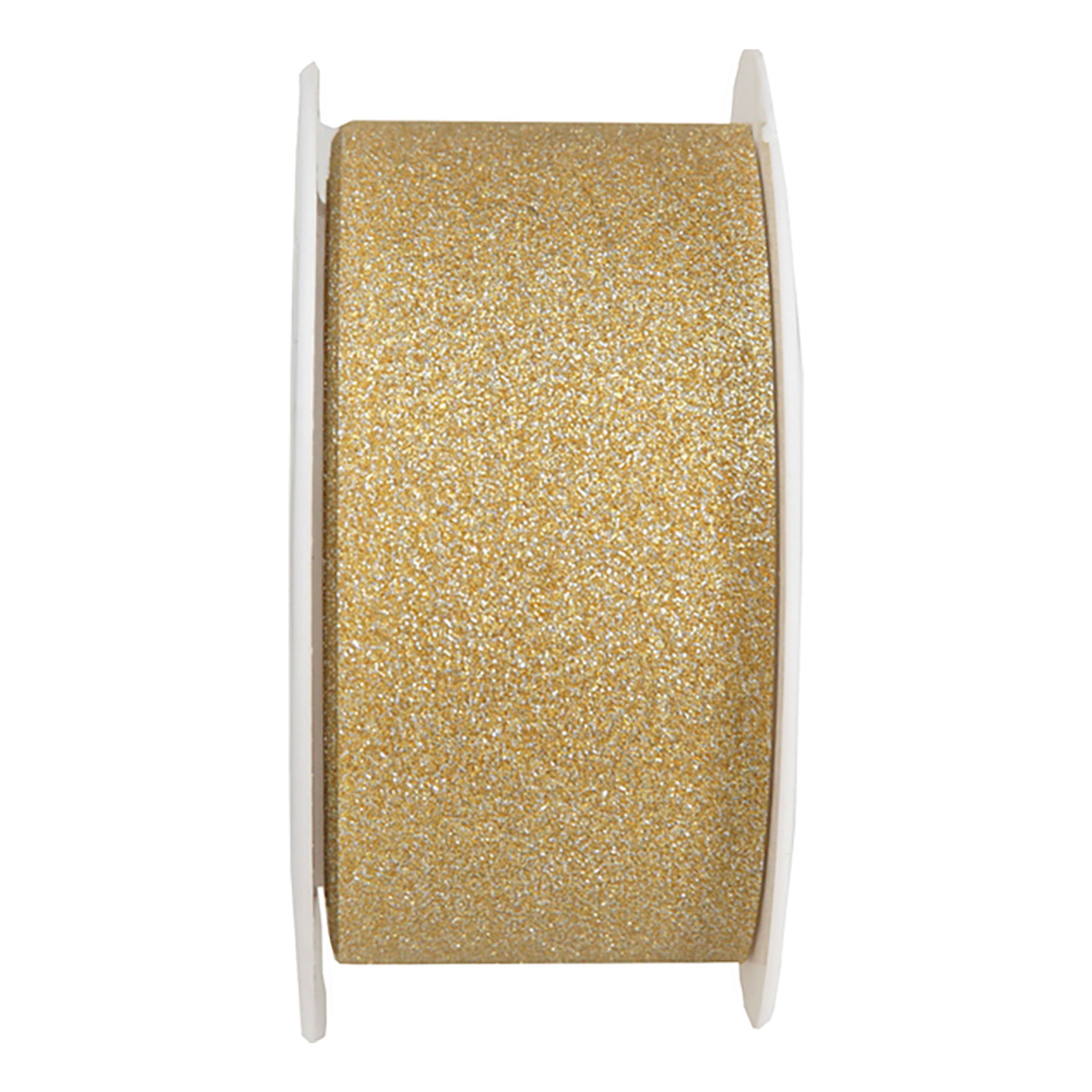 Dekorationsbånd Guld Glitter