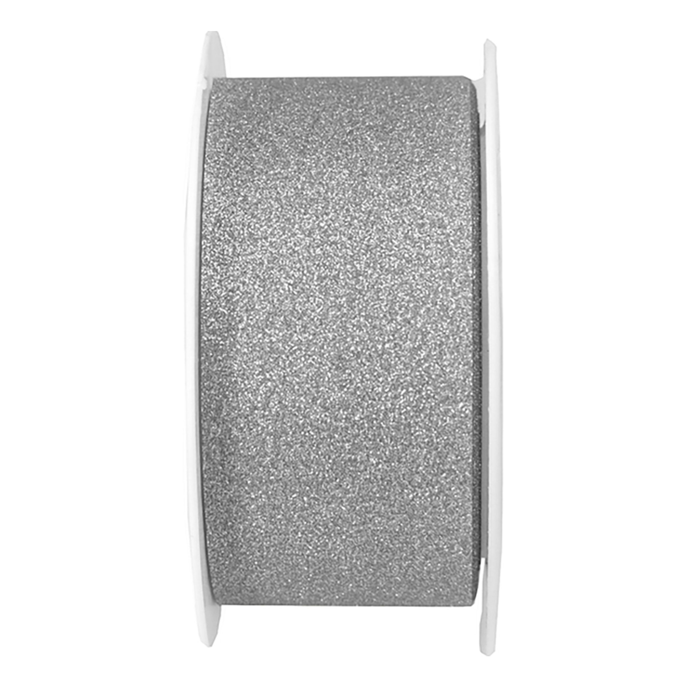 Dekorationsbånd Sølv Glitter